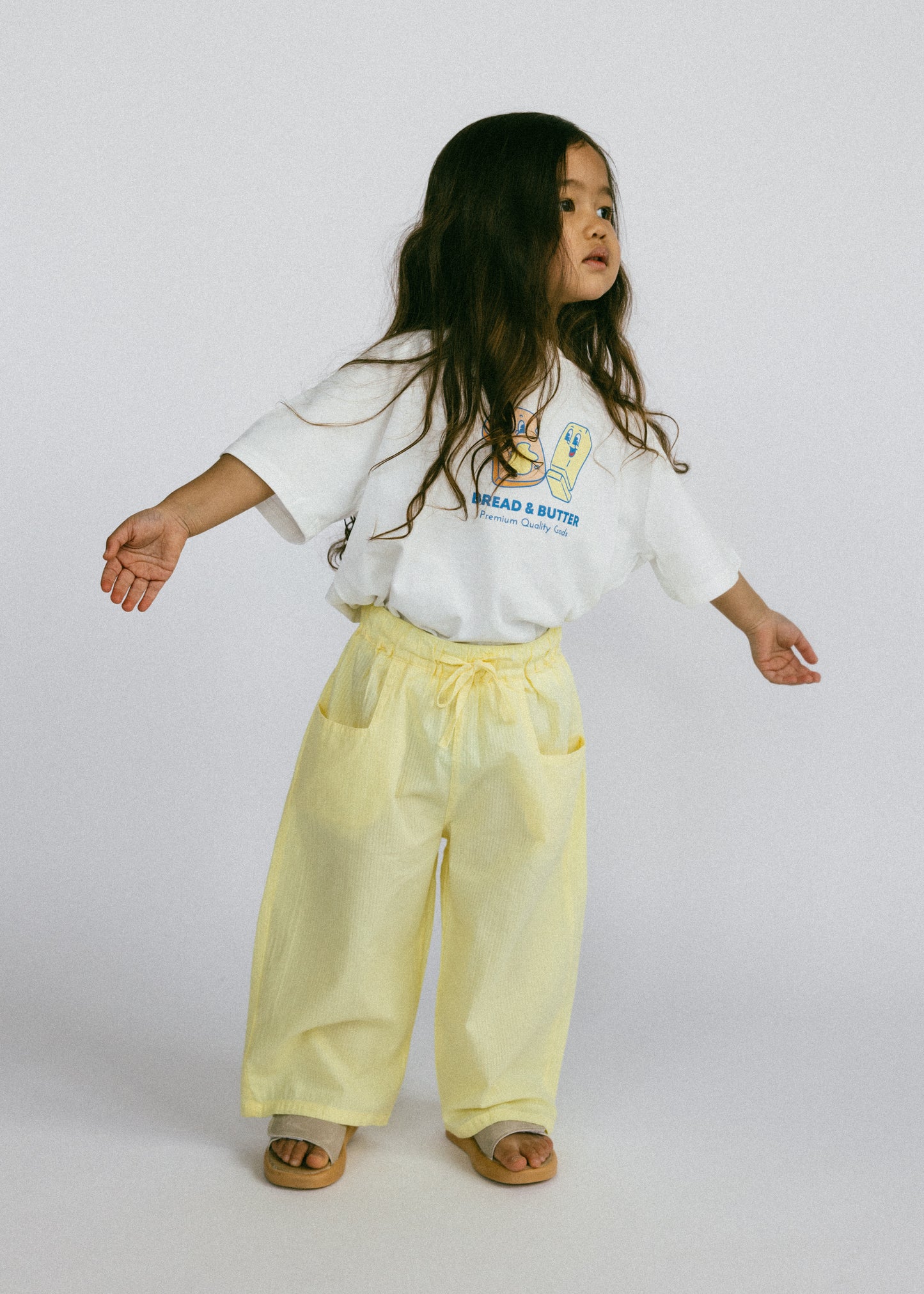 Textured Wide Pant- Lemon