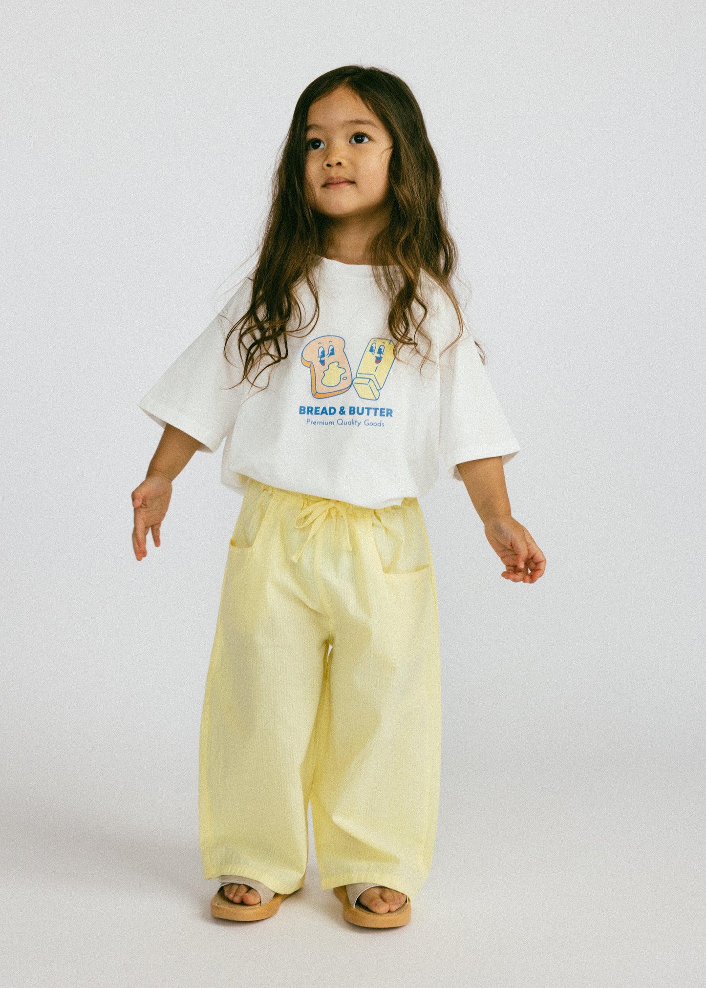 Textured Wide Pant- Lemon
