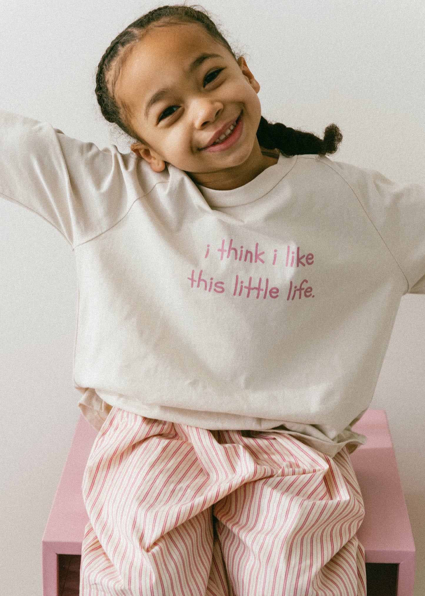 Graphic Long Sleeve- I think I like- Pink