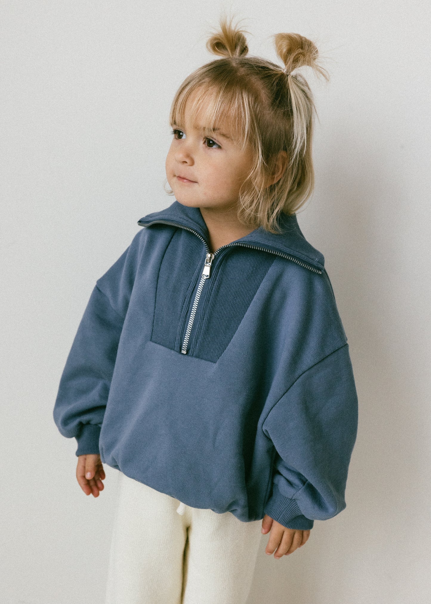 Half Zip Sweater- Blue