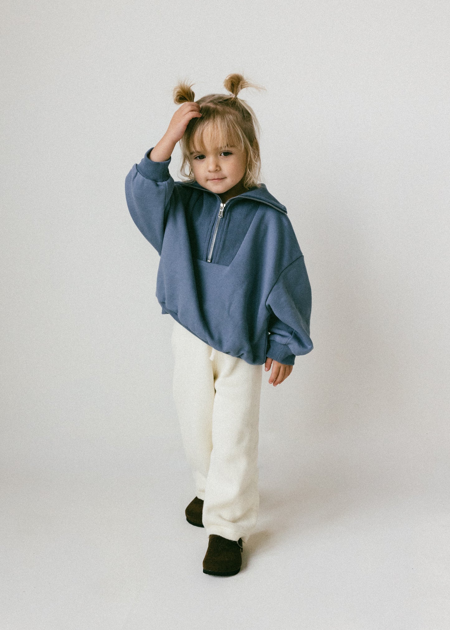Half Zip Sweater- Blue