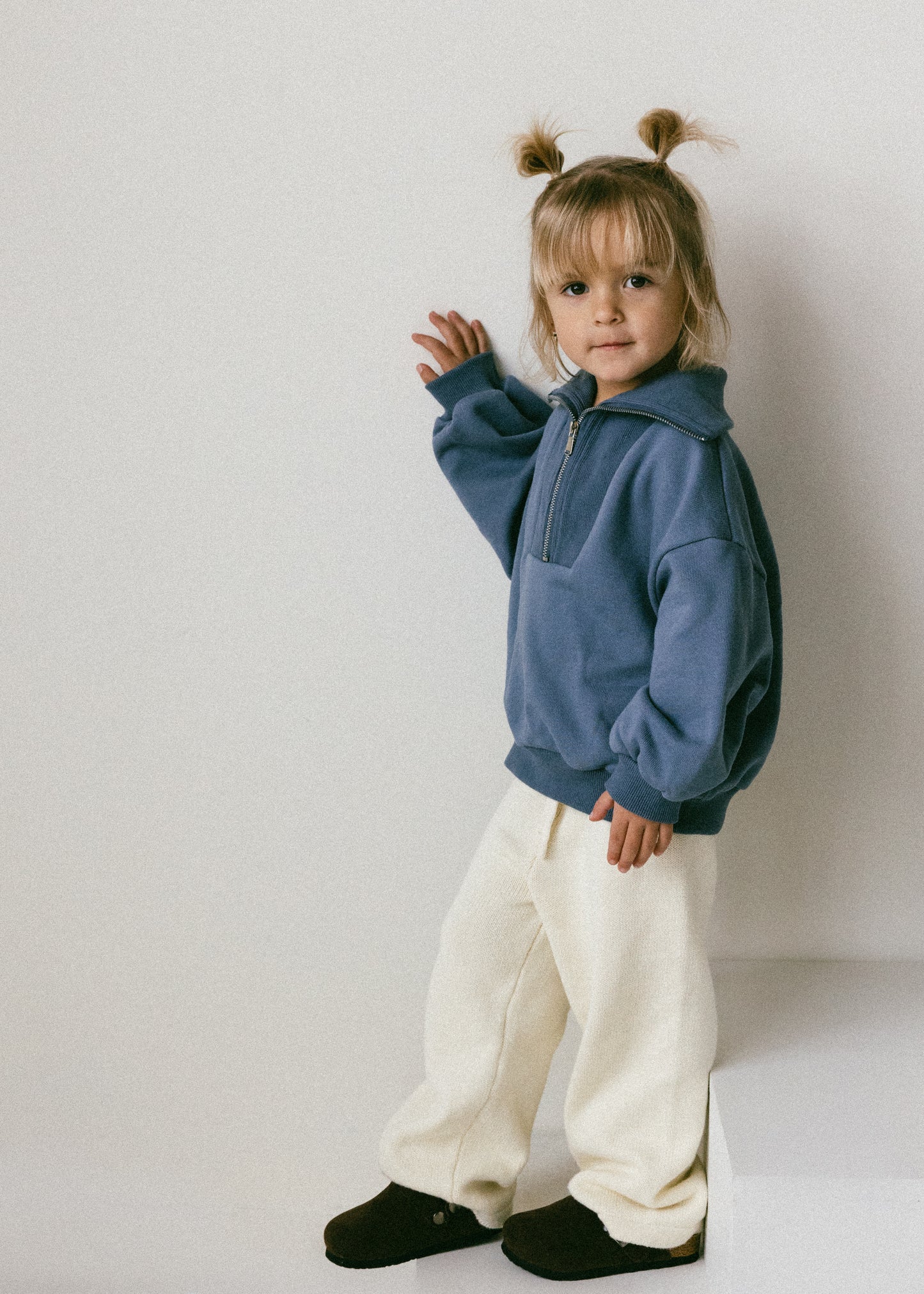 Half Zip Sweater- Blue