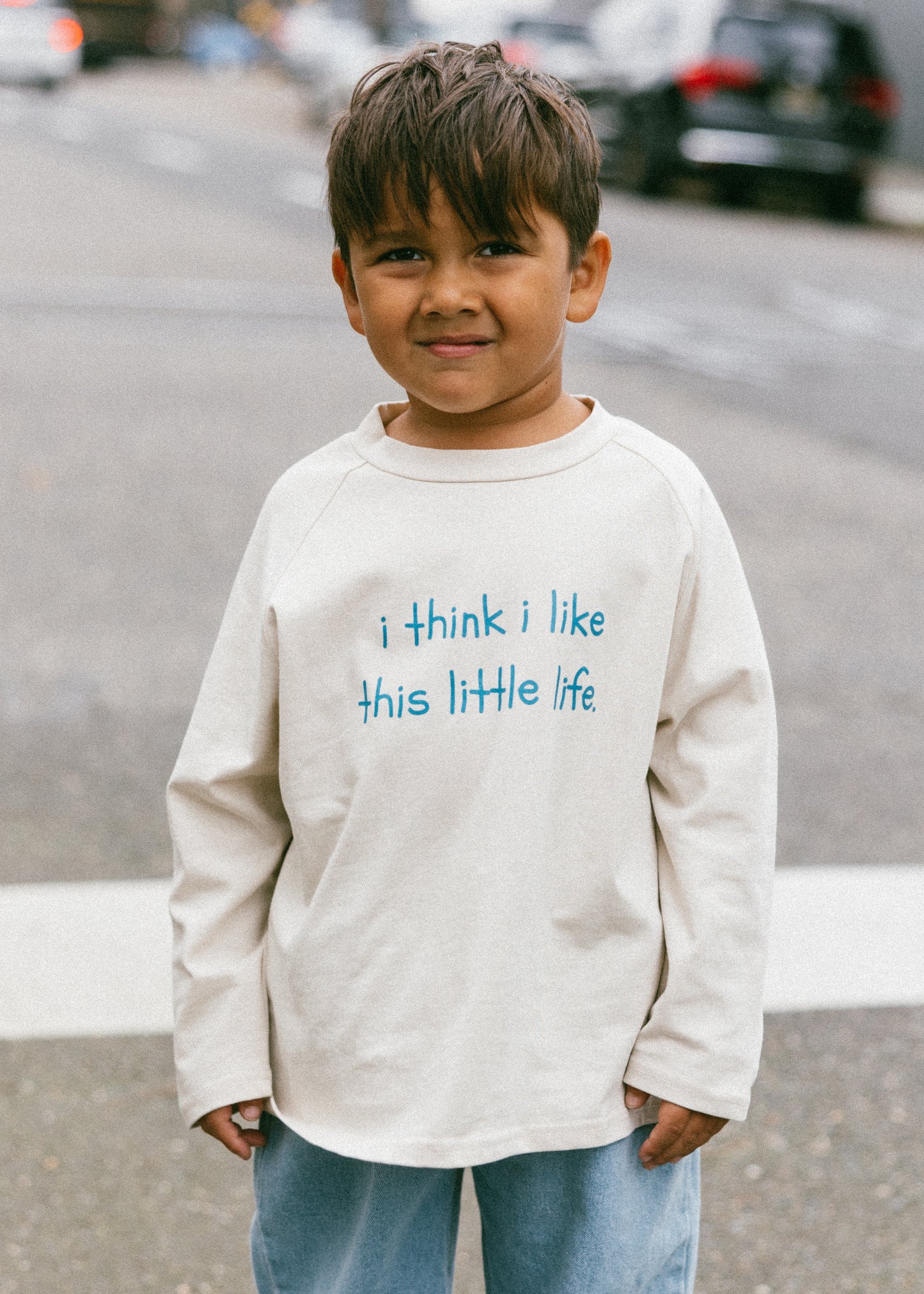 Graphic Long Sleeve- I think I like- Blue