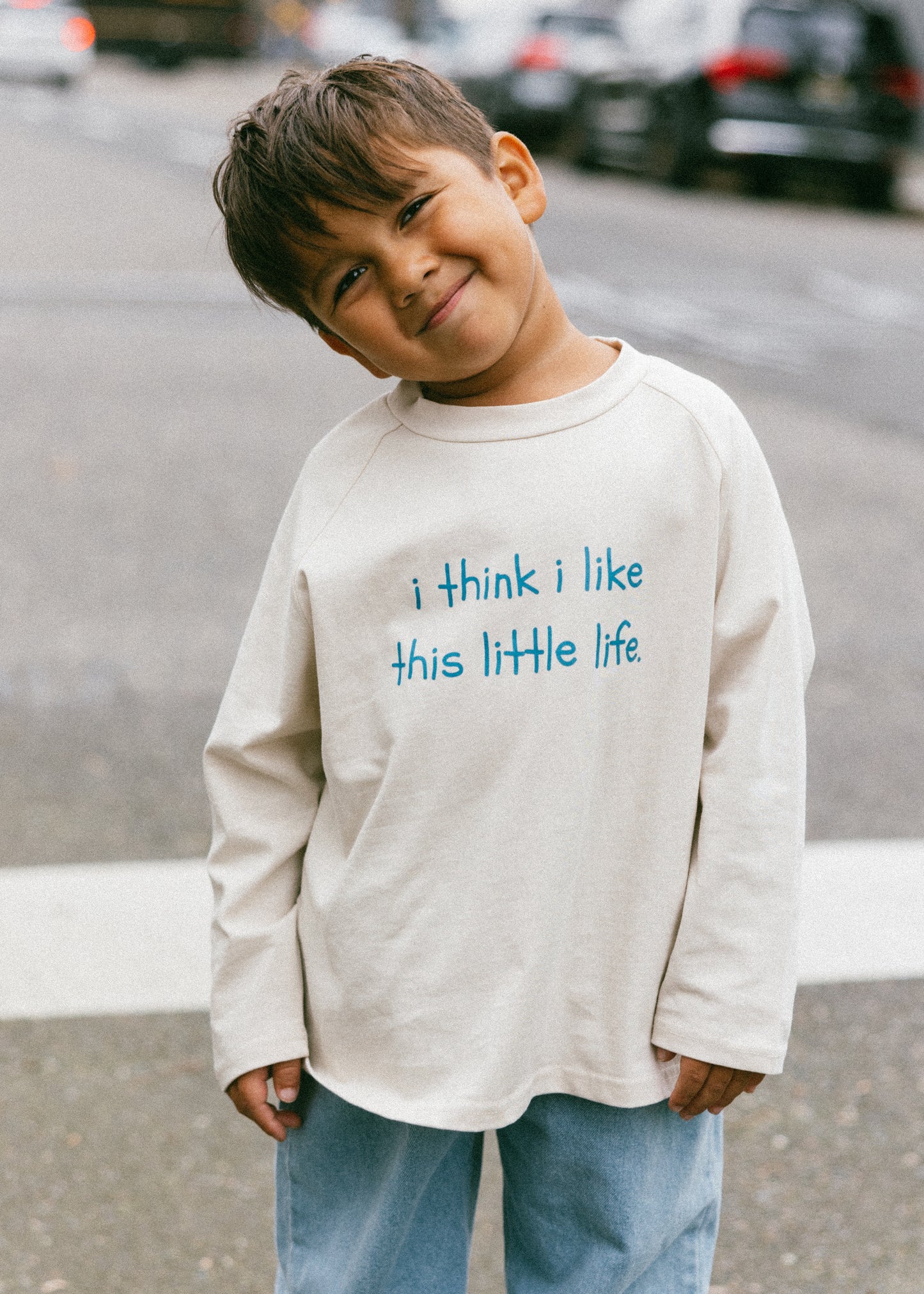 Graphic Long Sleeve- I think I like- Blue