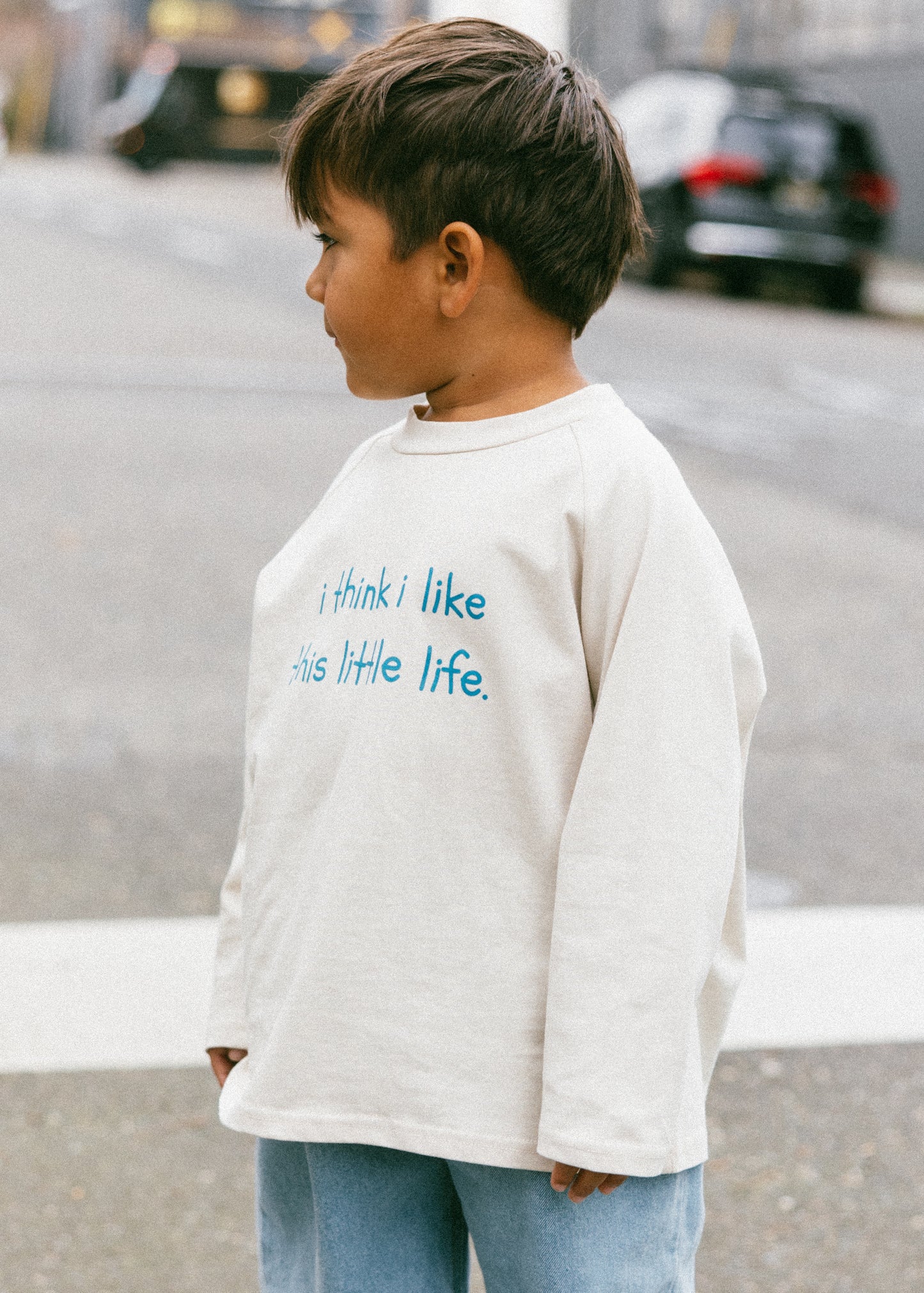 Graphic Long Sleeve- I think I like- Blue