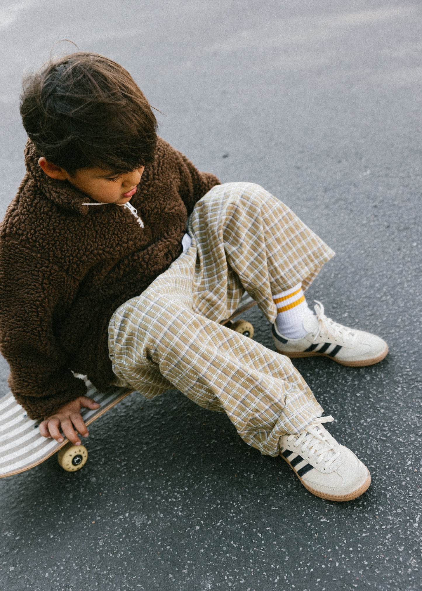 Plaid Cotton Pant- Mustard Yellow