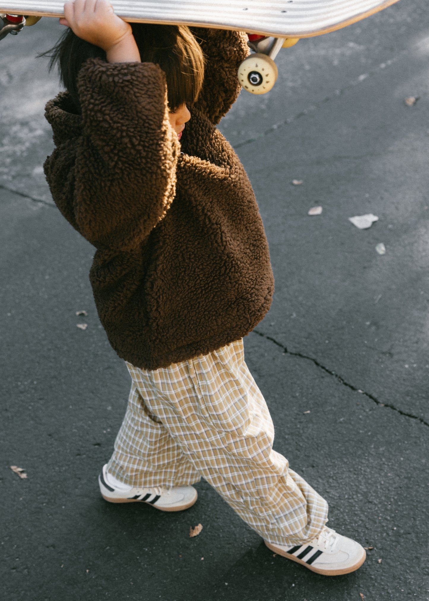 Plaid Cotton Pant- Mustard Yellow