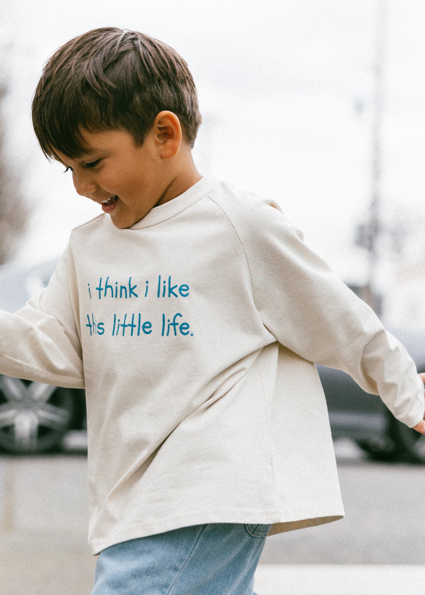 Graphic Long Sleeve- I think I like- Blue