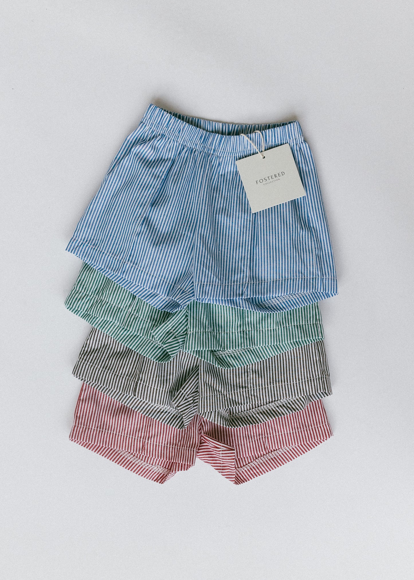 Pin Striped Shorts- Brown
