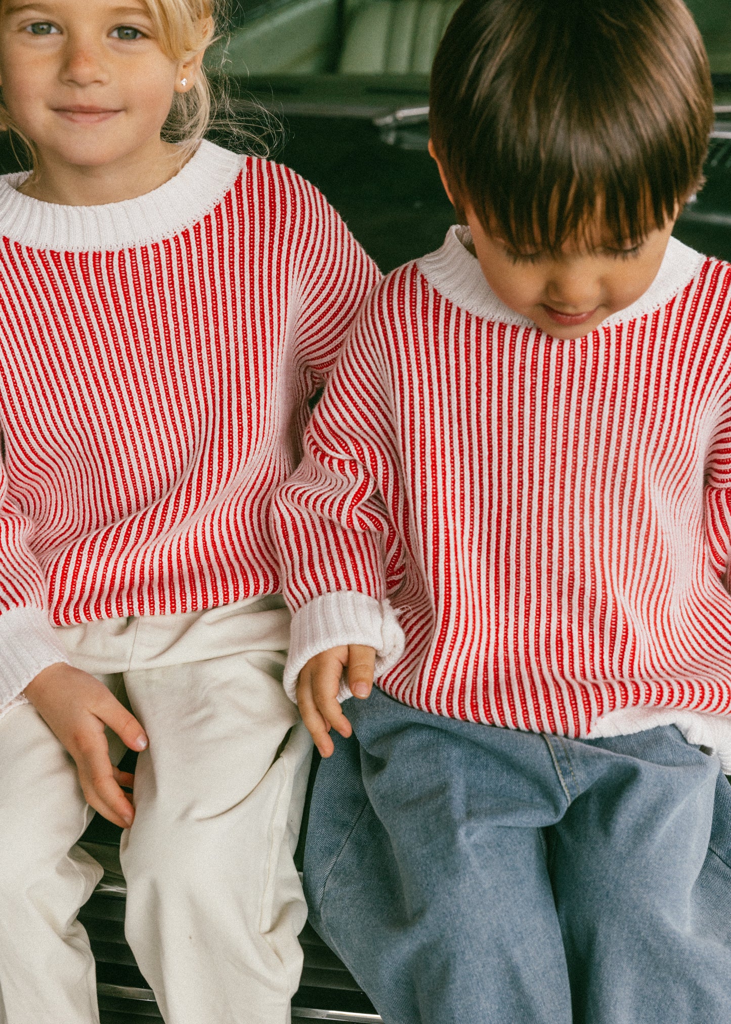 Striped Knit- Red