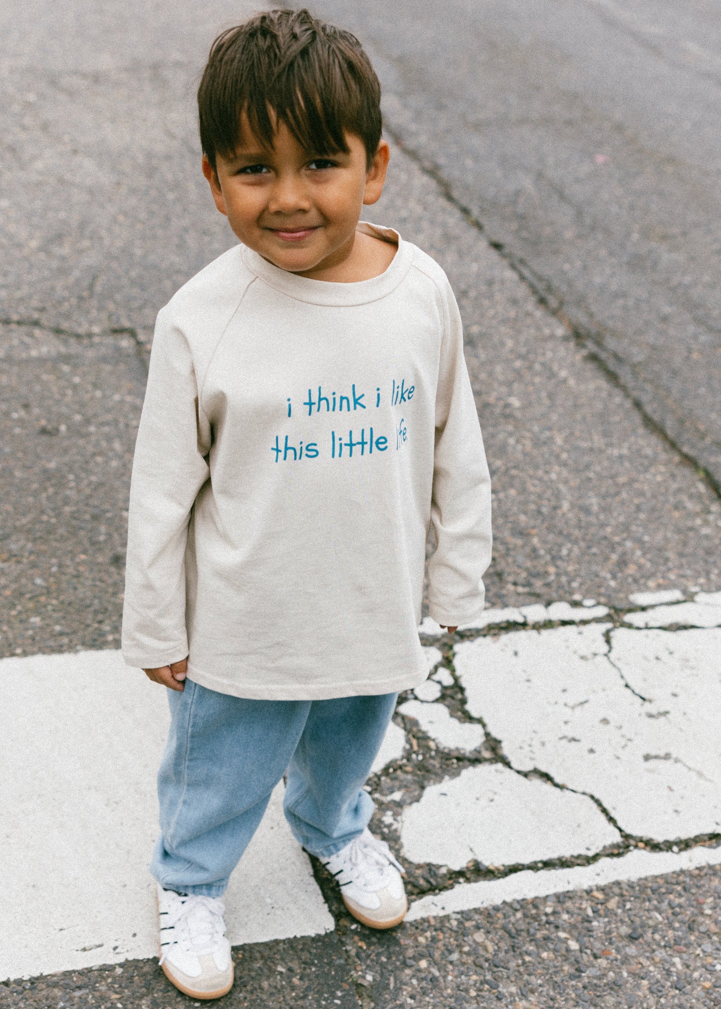 Graphic Long Sleeve- I think I like- Blue