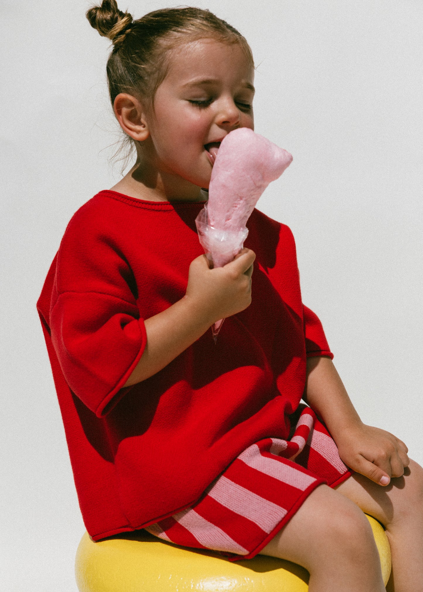 Oversized Knitted Shirt- Red