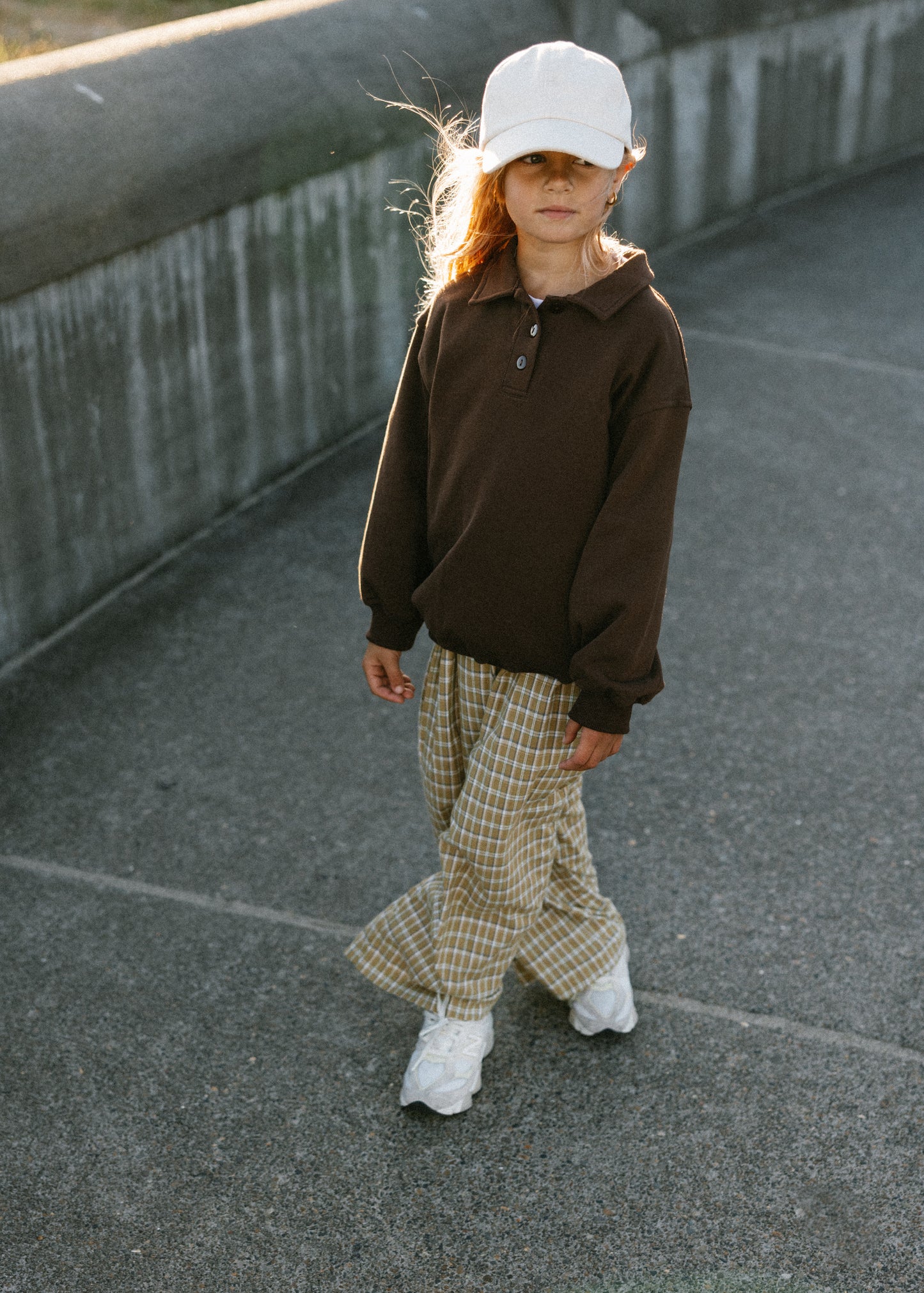 Plaid Cotton Pants- Mustard Yellow