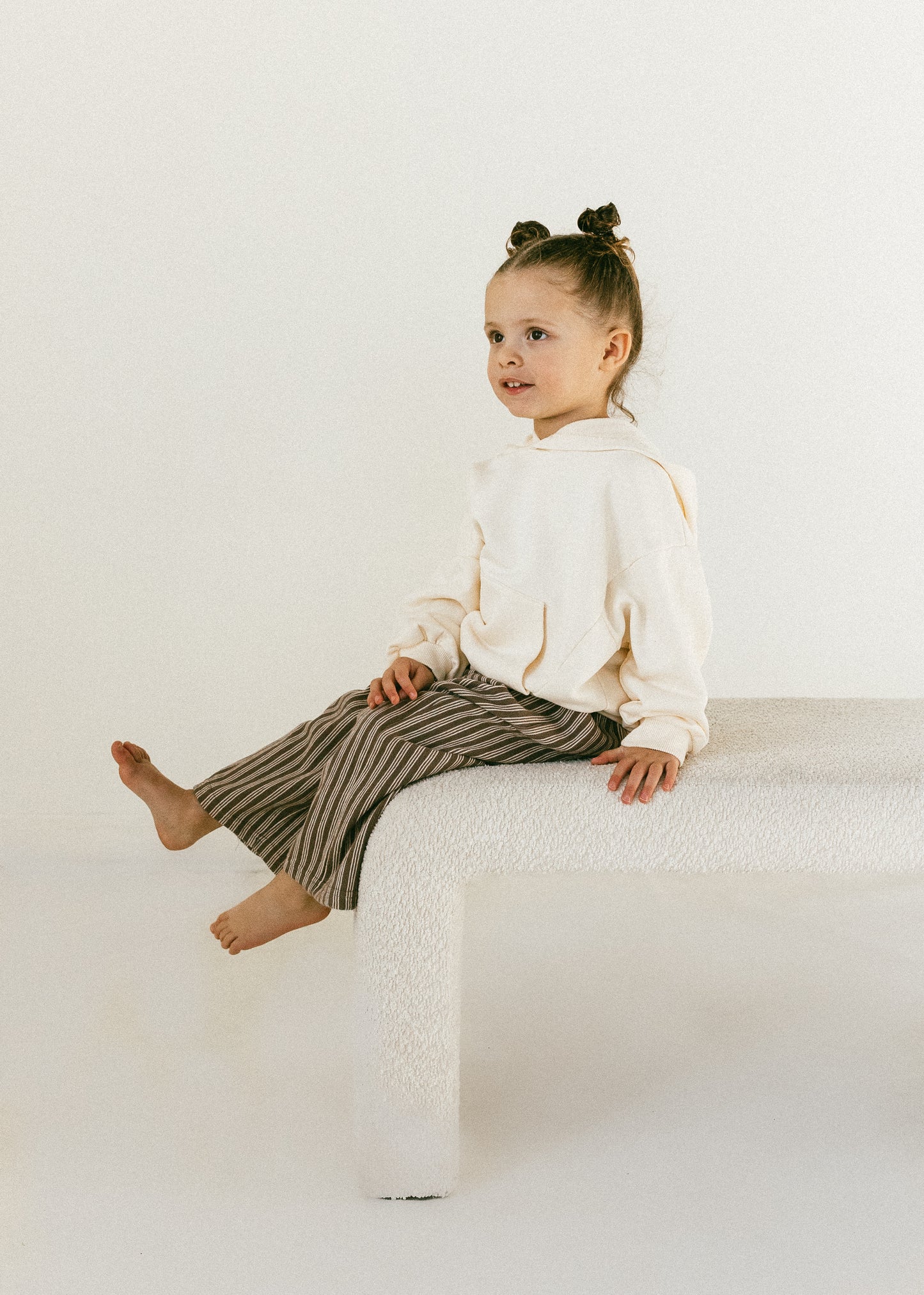 Striped Terry Pants- Brown
