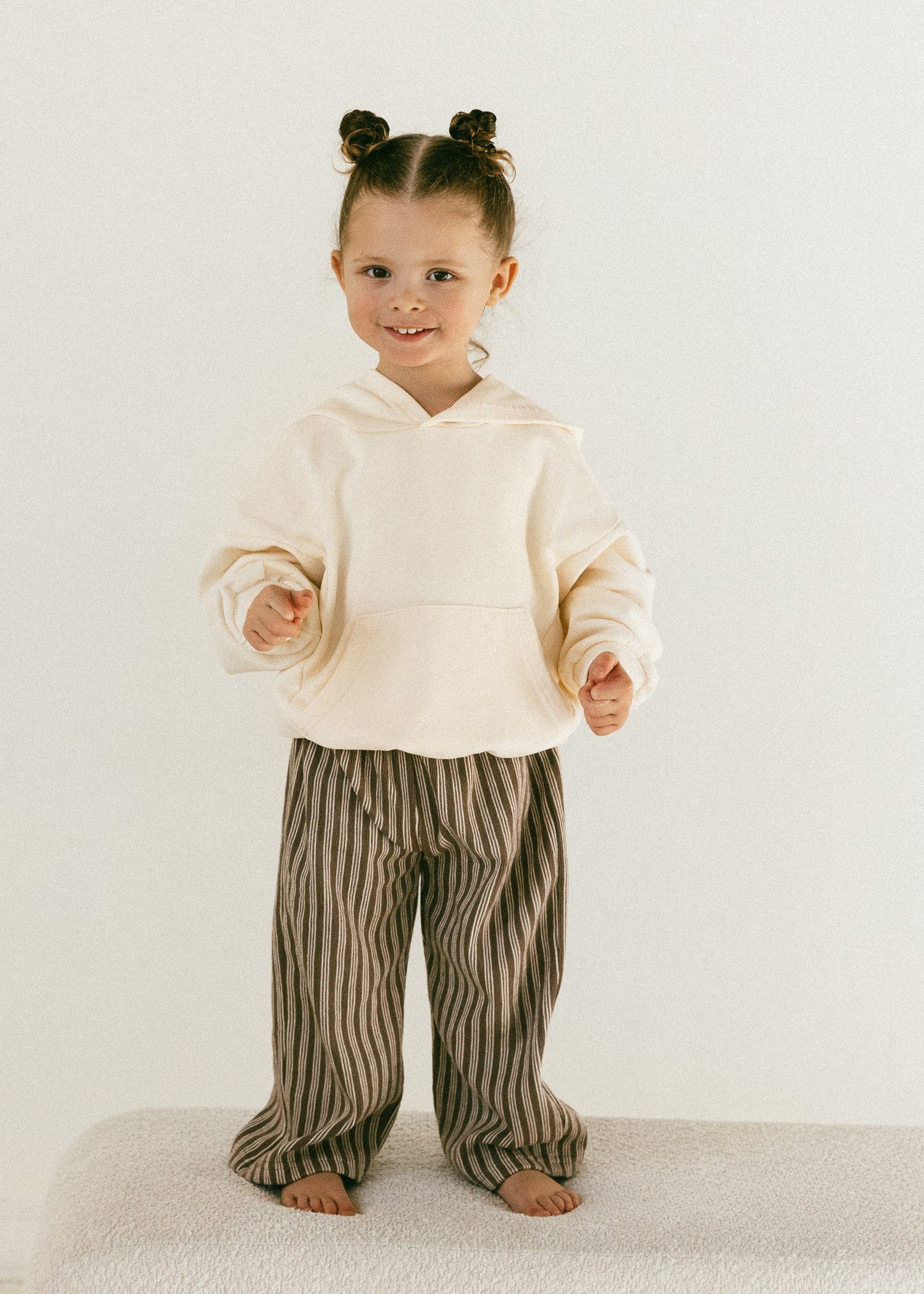 Striped Terry Pants- Brown