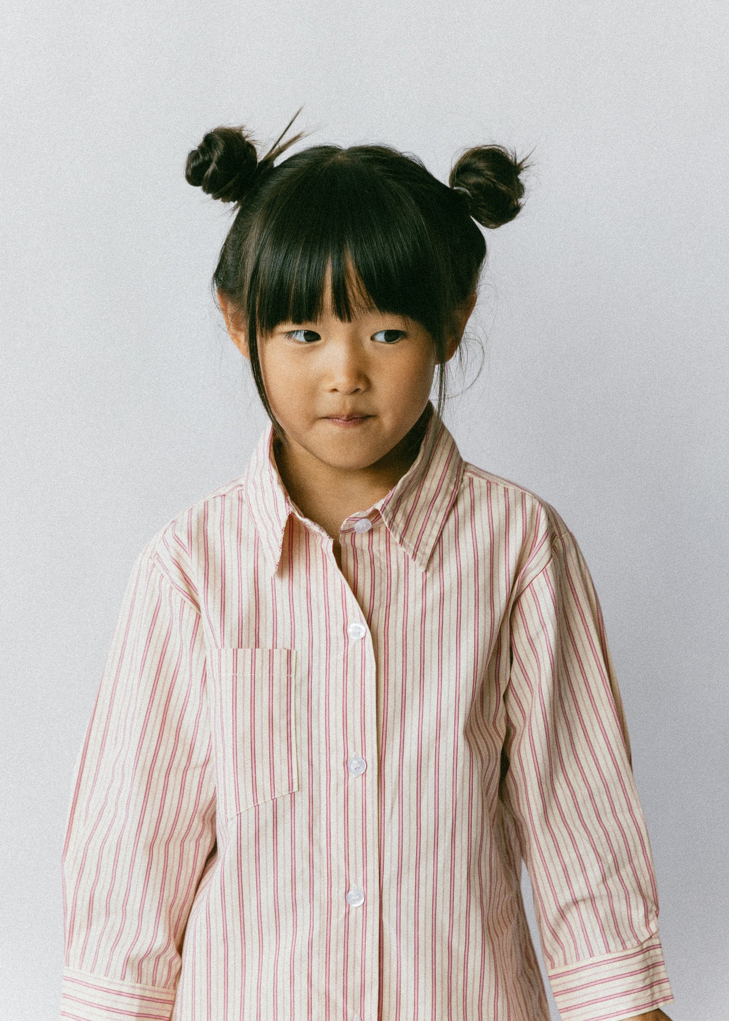 Classic Stripe Button Up- Pink