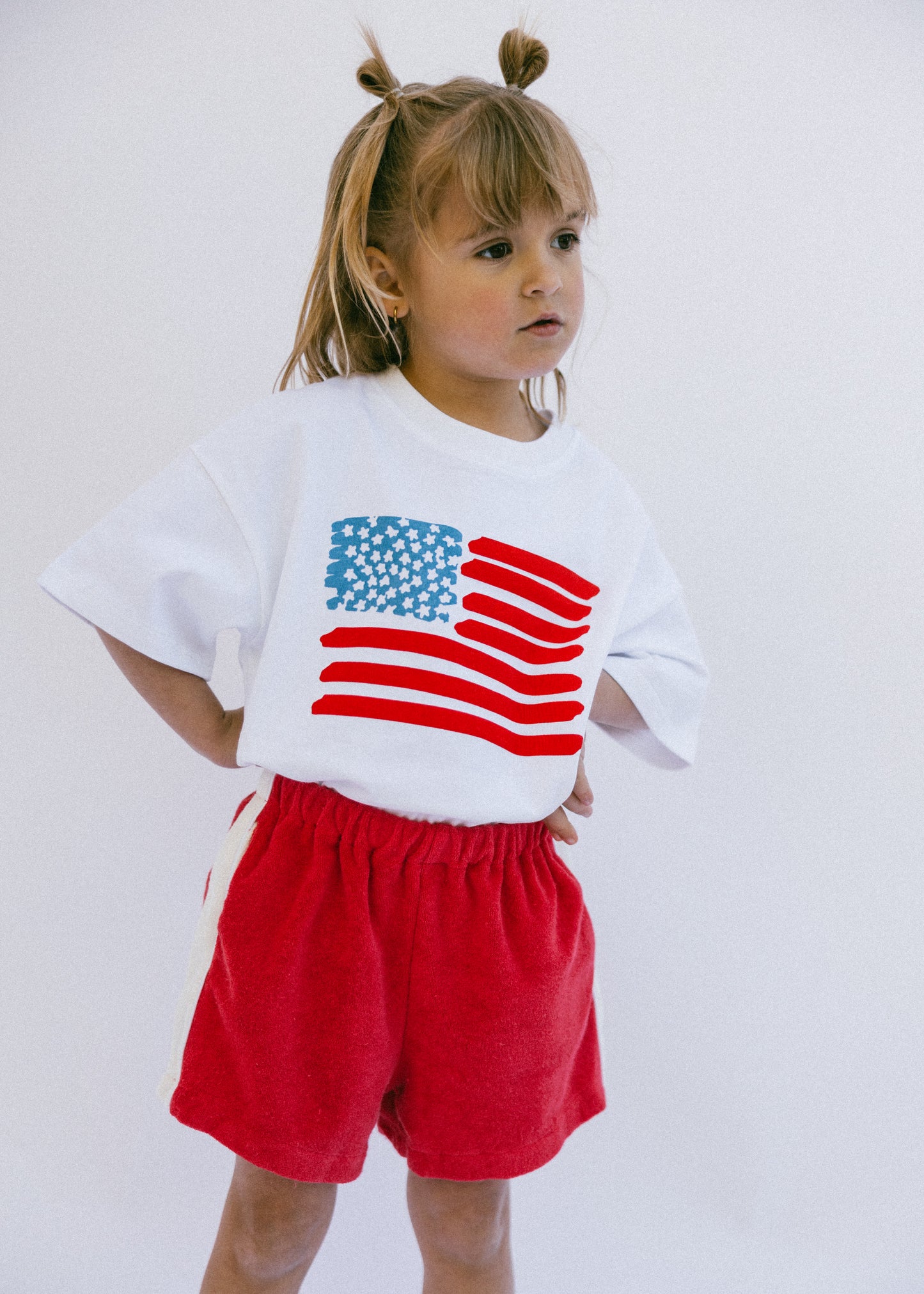 Oversized Graphic Tee- Flag