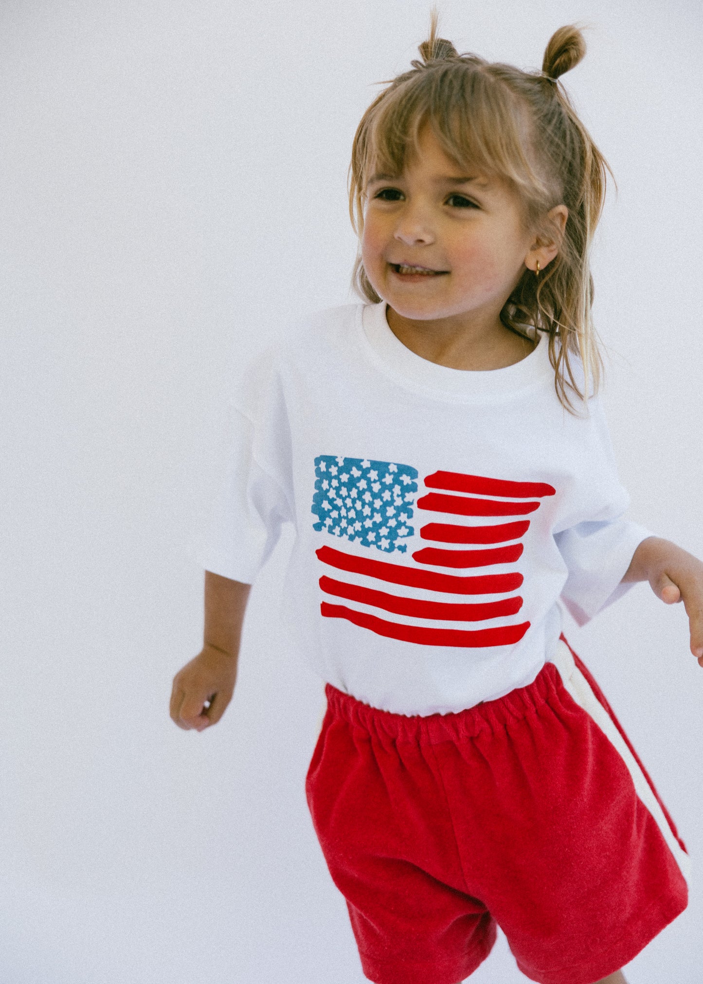 Oversized Graphic Tee- Flag