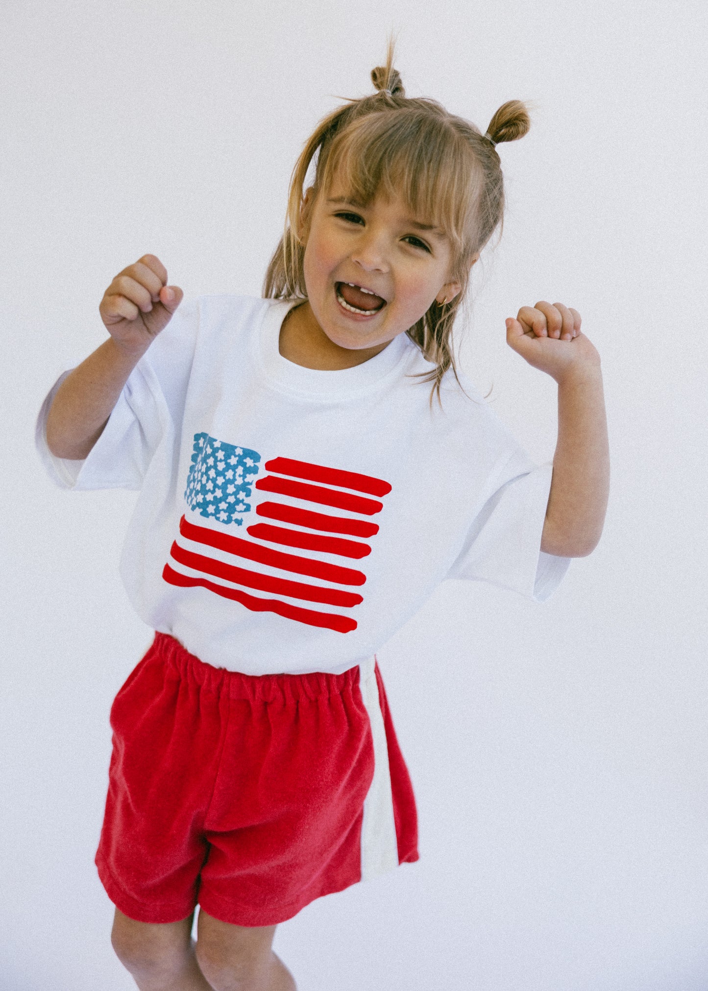 Oversized Graphic Tee- Flag