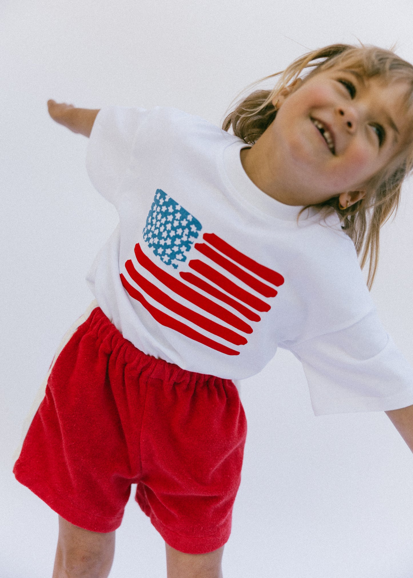 Oversized Graphic Tee- Flag