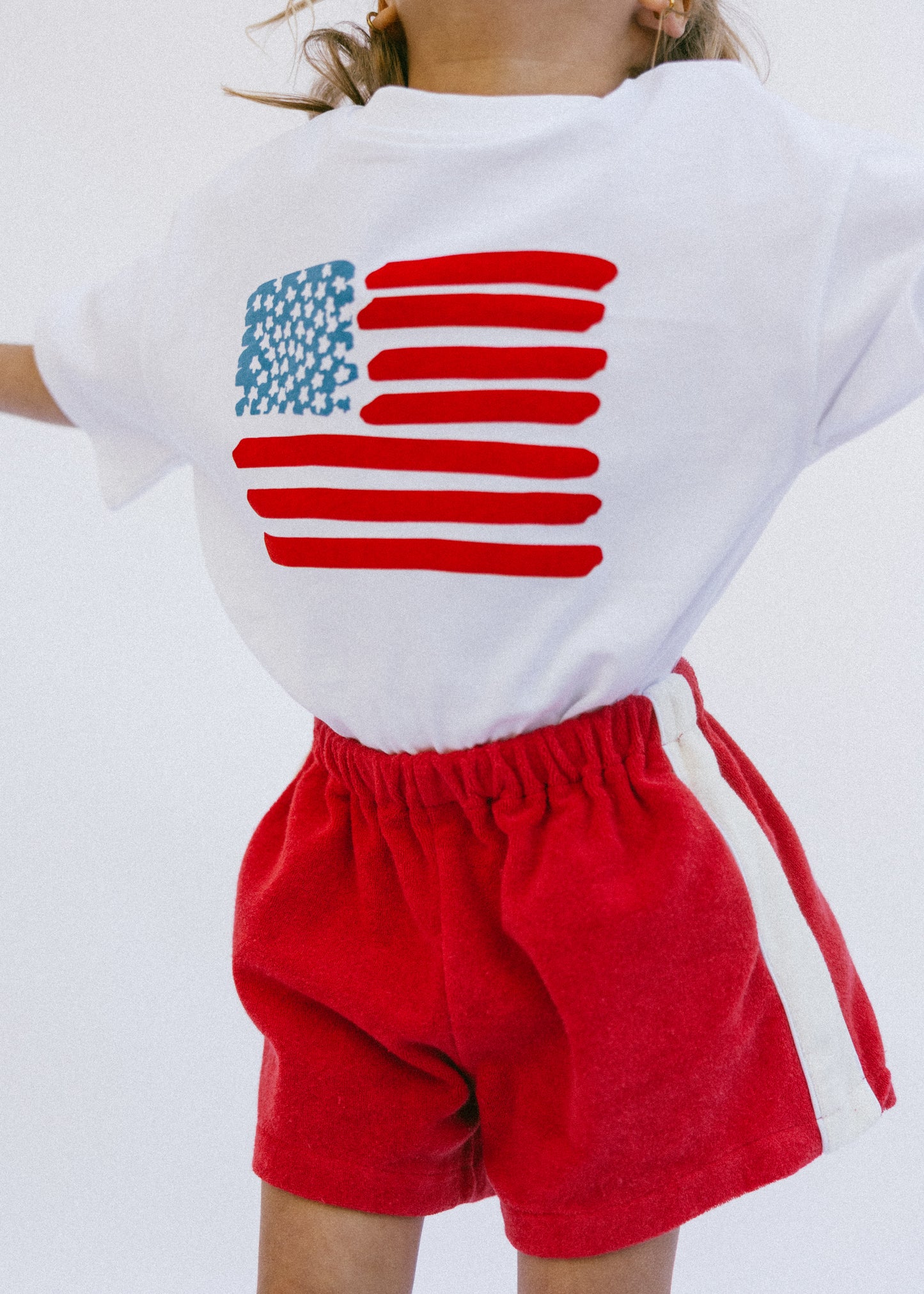 Oversized Graphic Tee- Flag