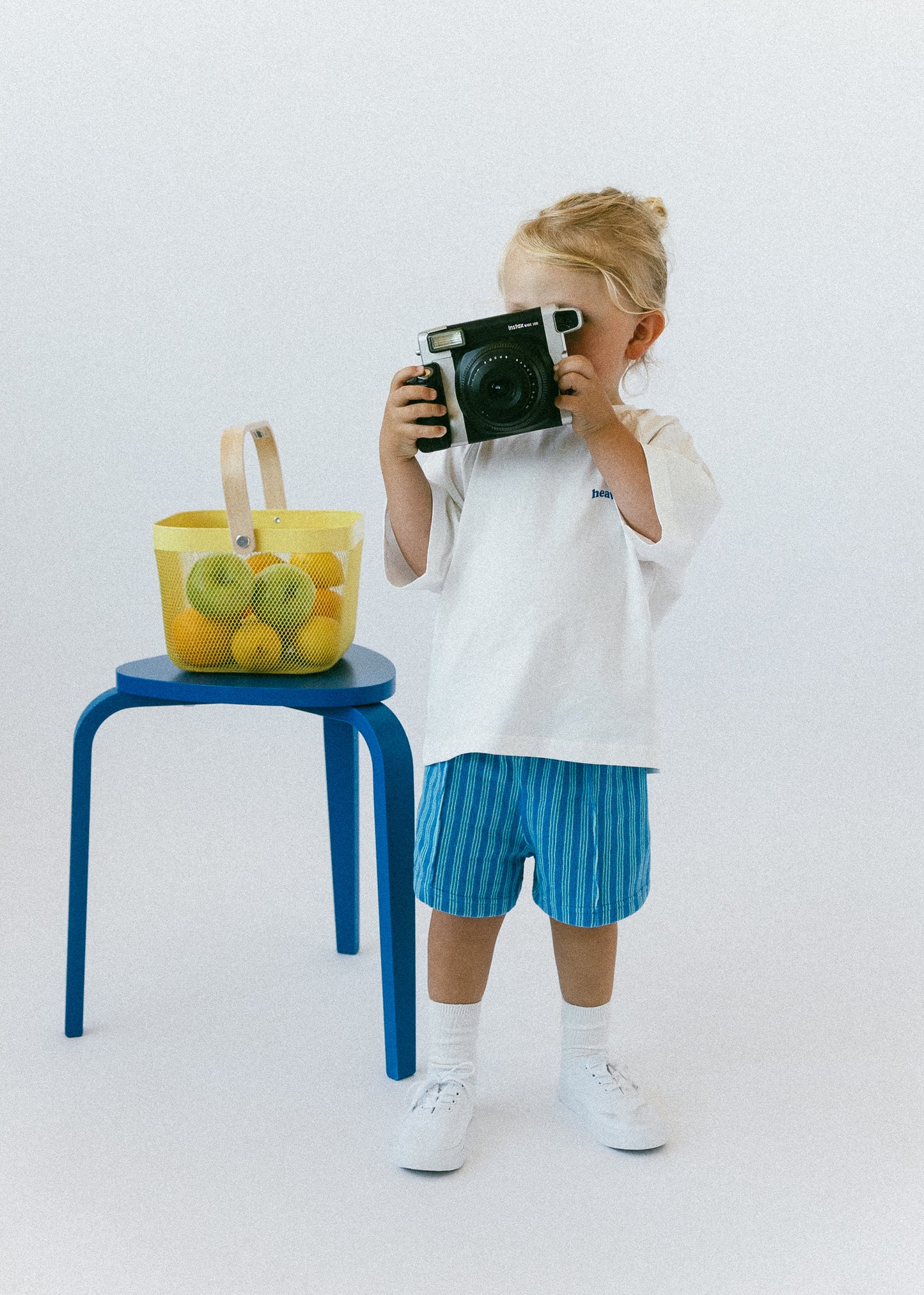 Striped Terry Shorts- Blue