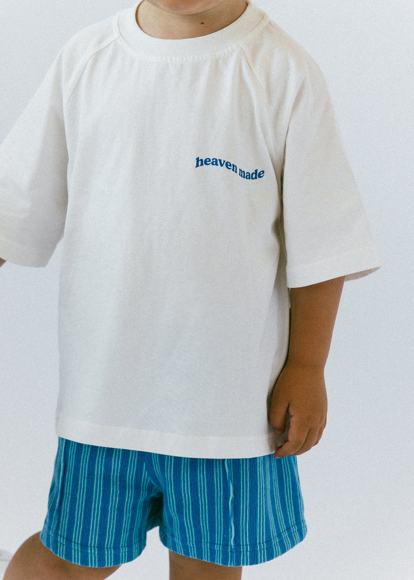 Striped Terry Shorts- Blue