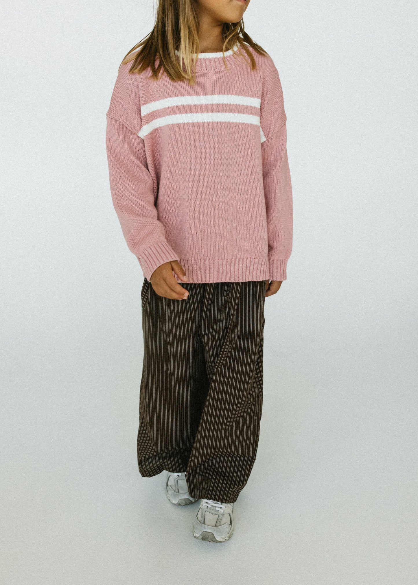 Lightweight Cotton Pants- Striped Brown