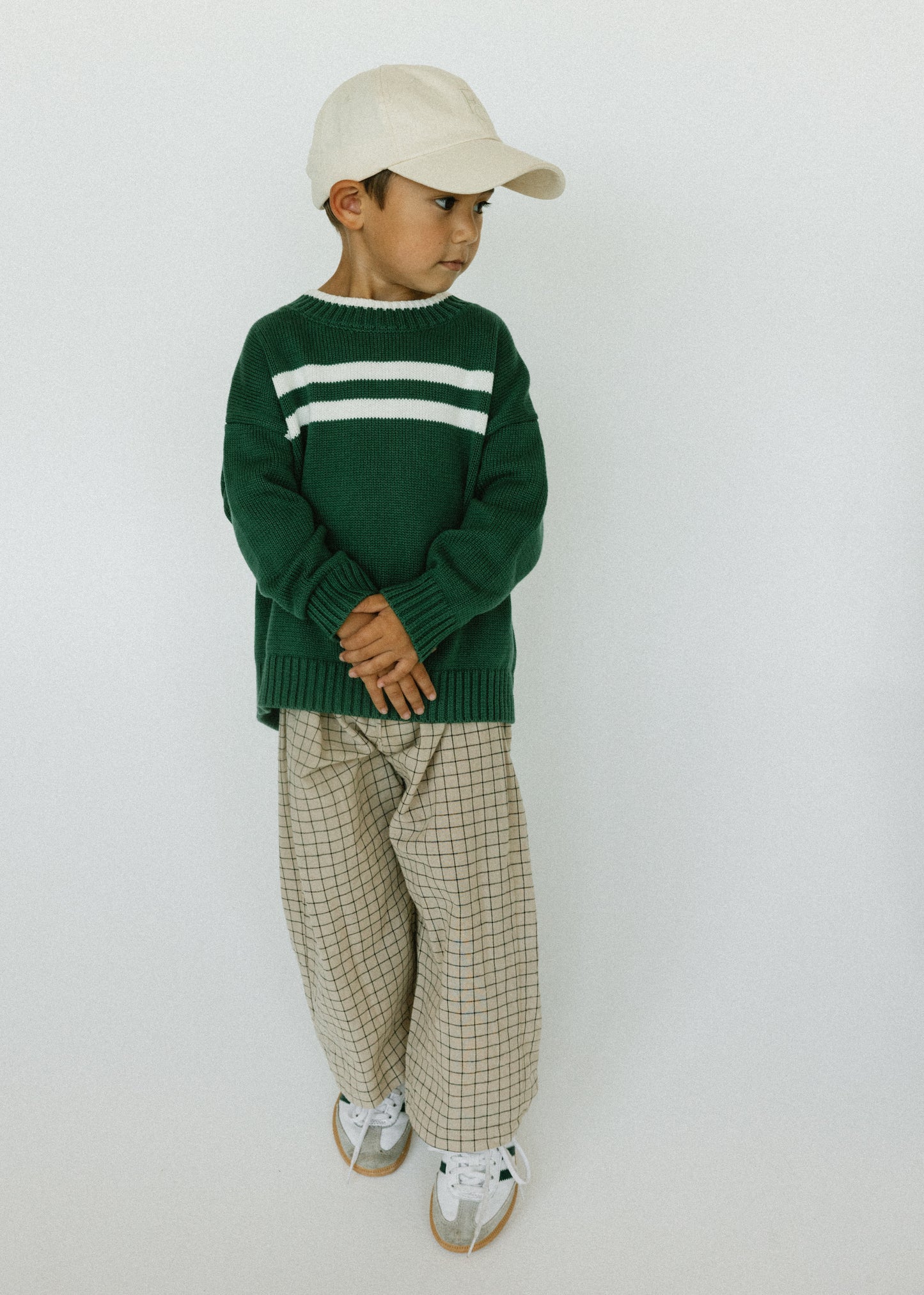 Double Stripe Knit- Forest Green