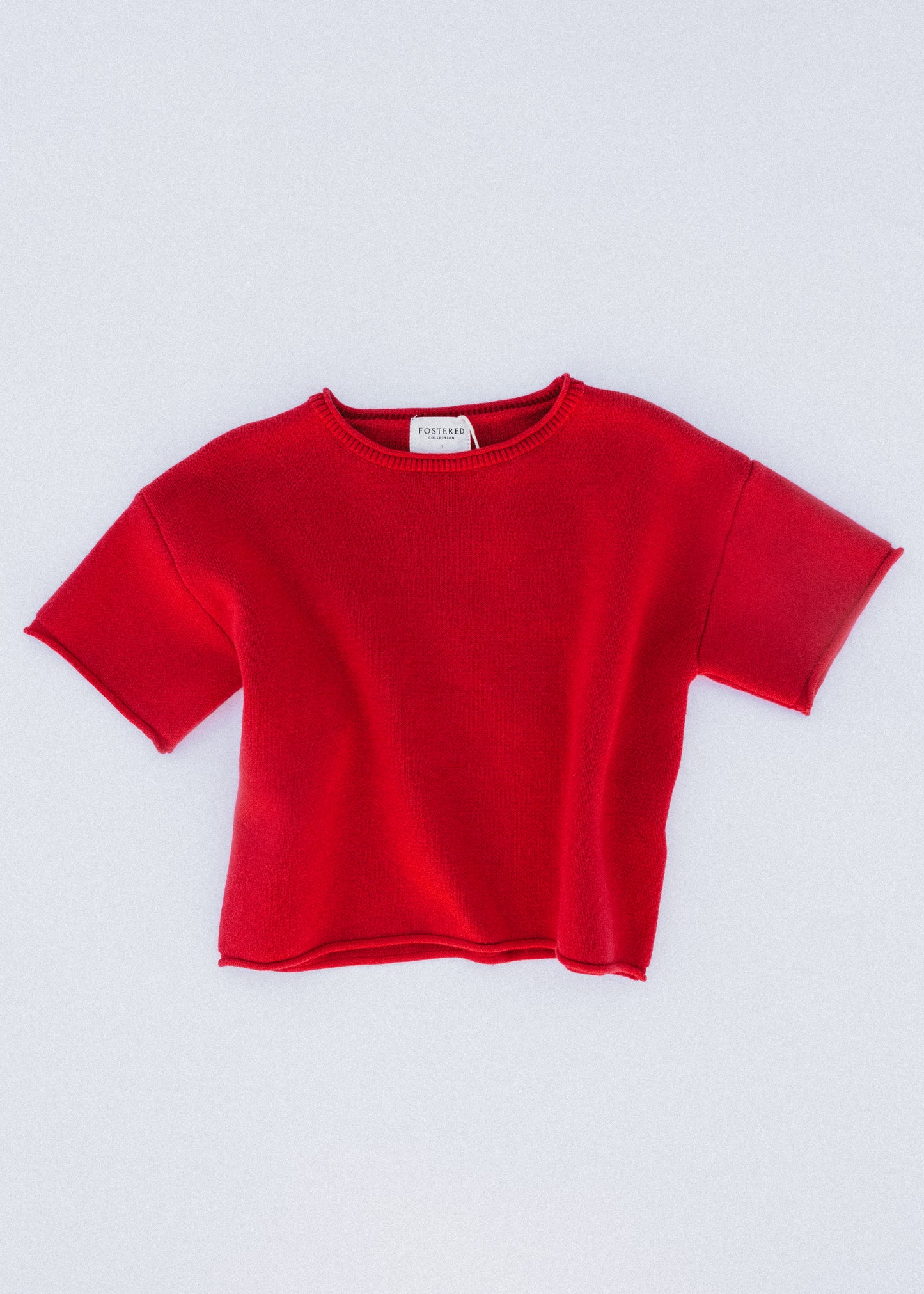 Oversized Knitted Shirt- Red