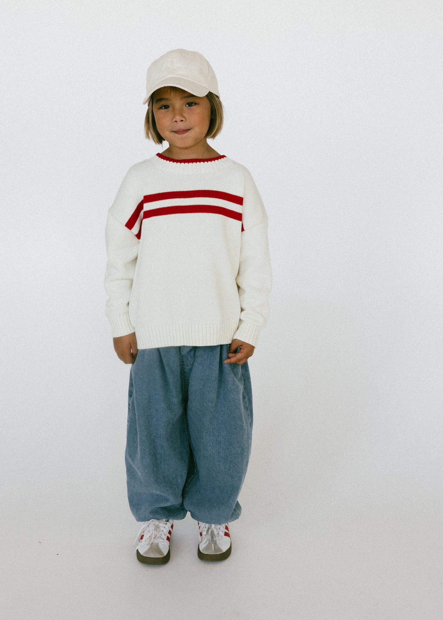 Double Stripe Knit- Ivory