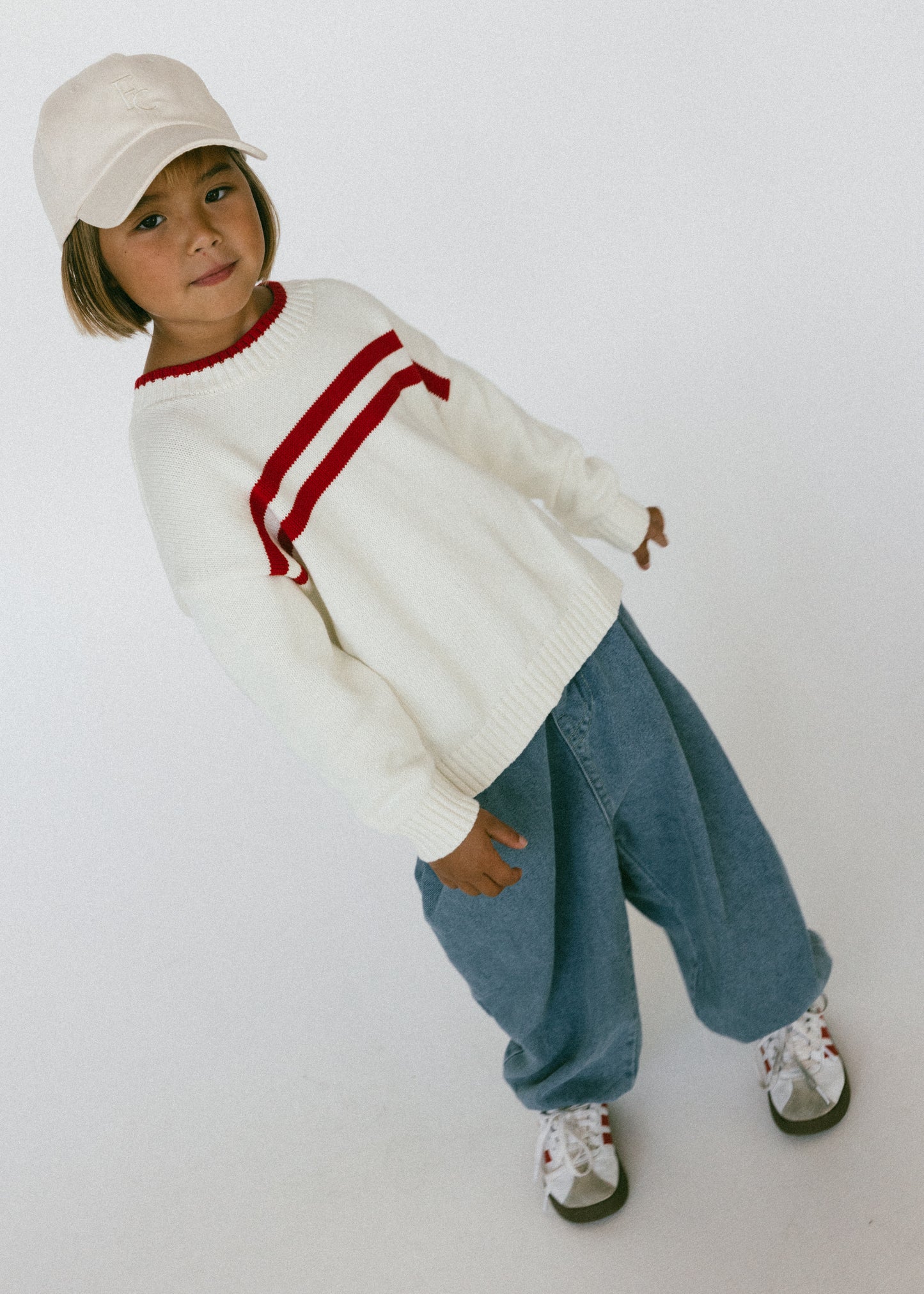 Double Stripe Knit- Ivory