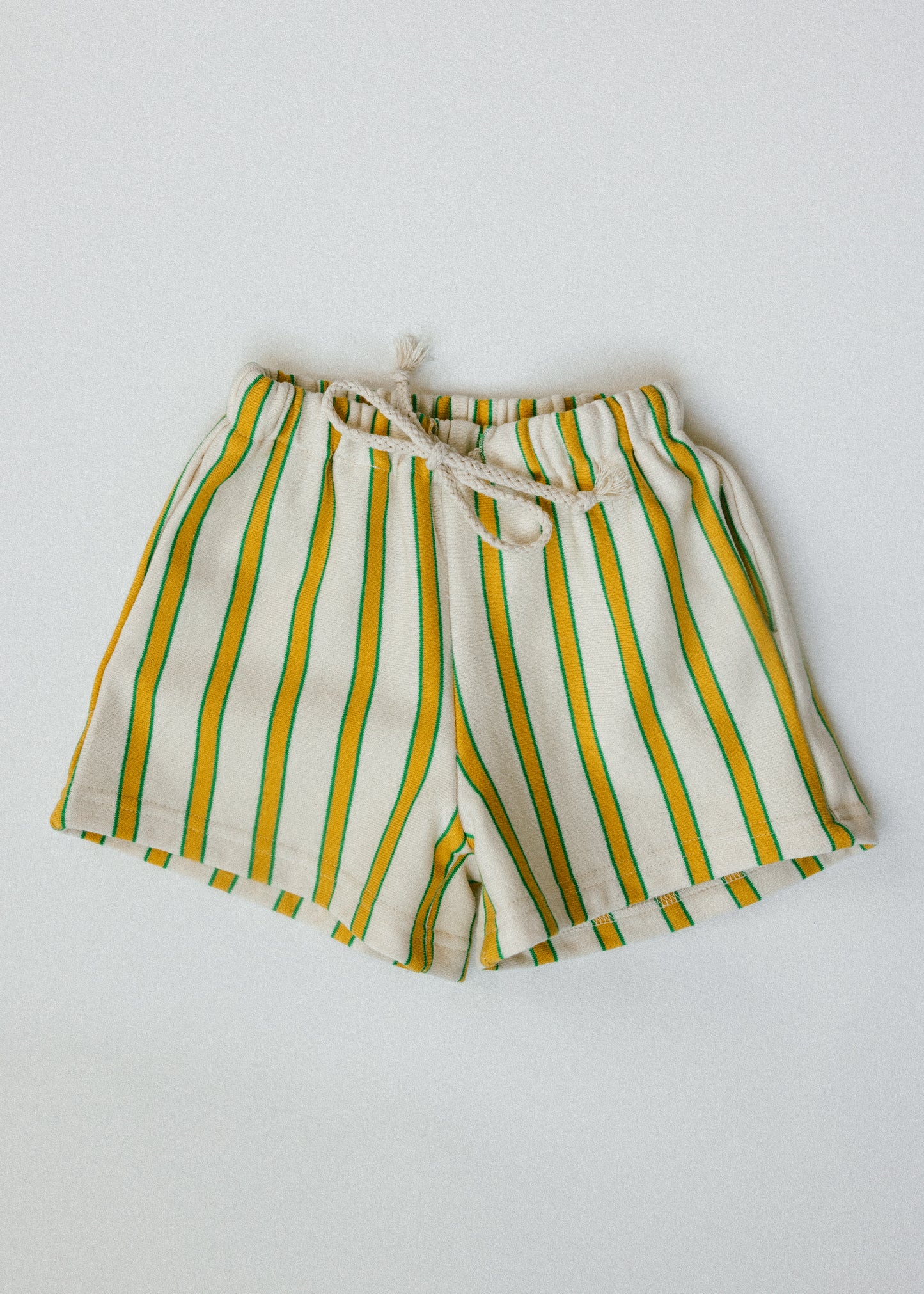 Terry Cloth Shorts- Yellow & Green