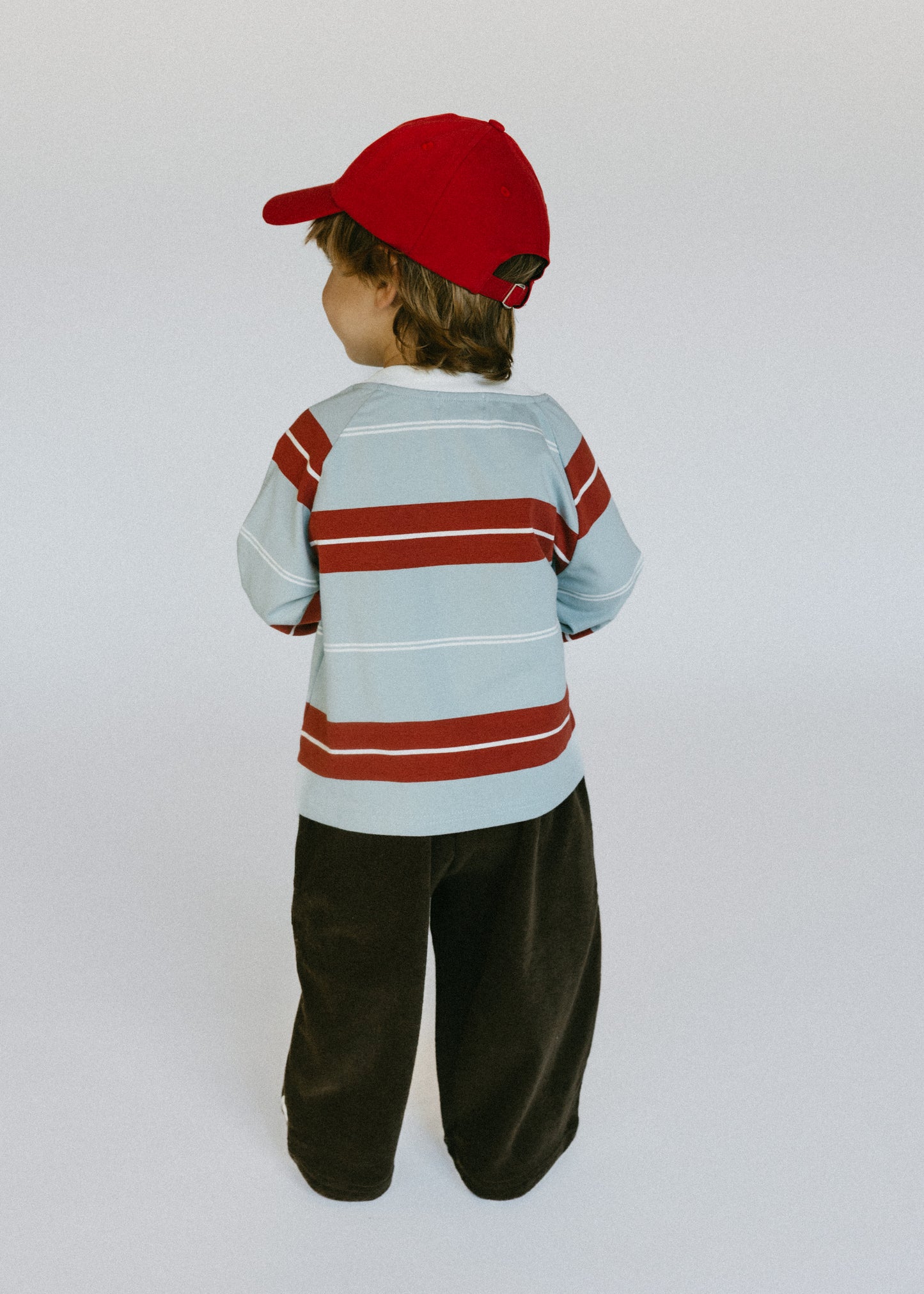Retro Stripe Long Sleeve- Light Blue