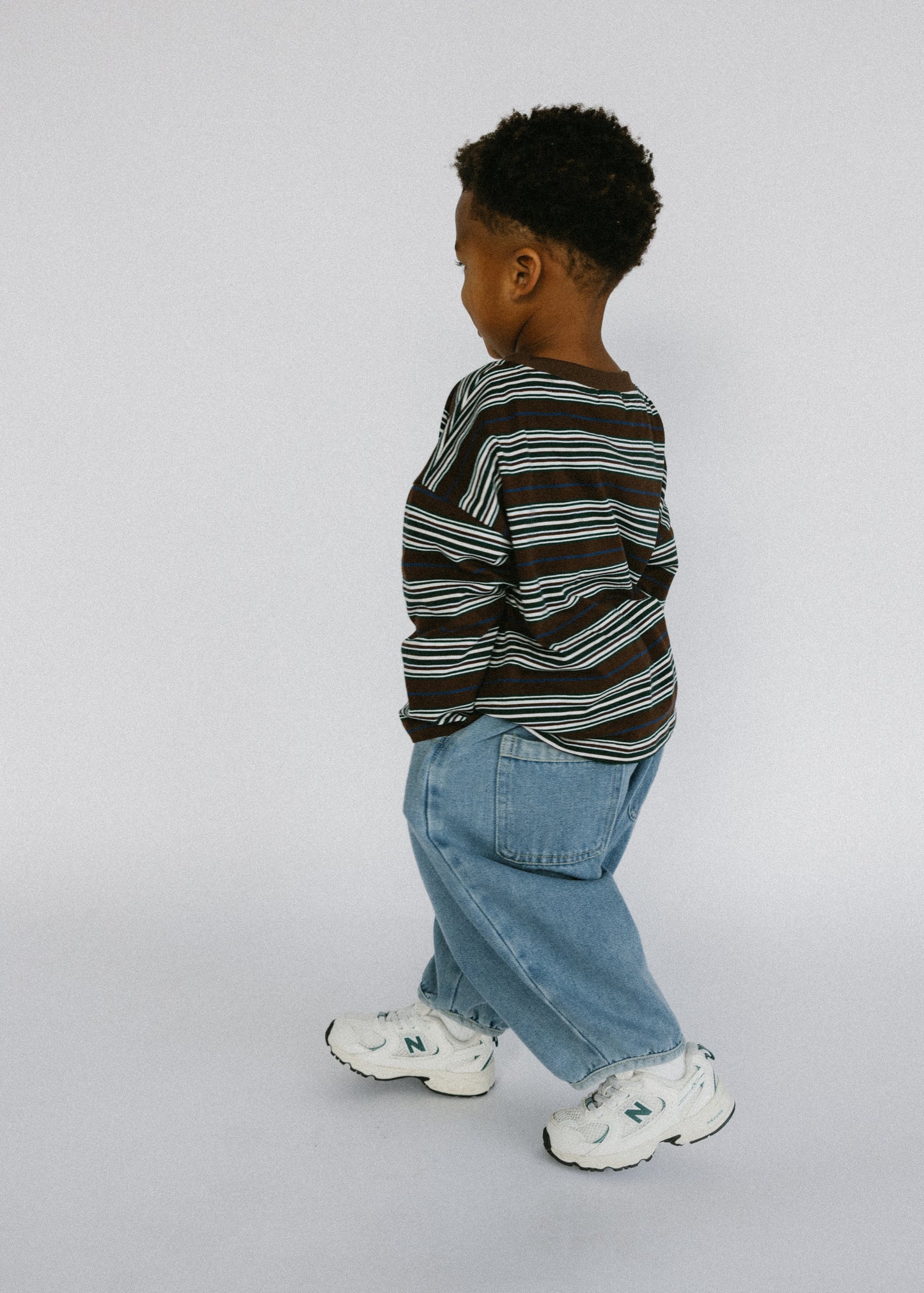 Basic Striped Long Sleeve- Brown