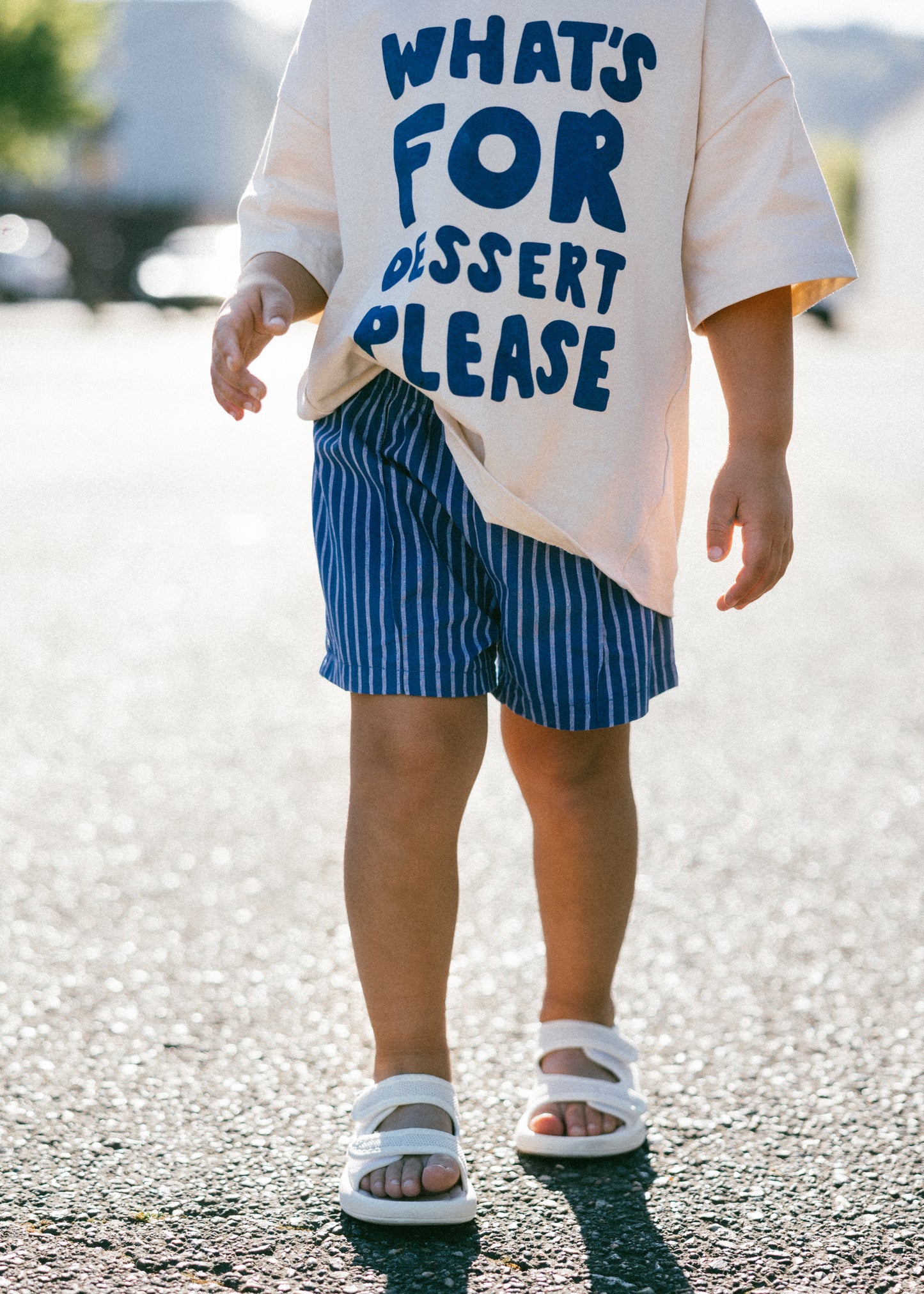 Striped Shorts- Blue