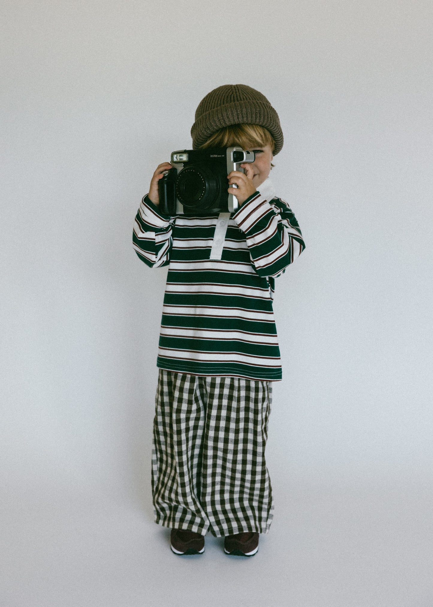 Soft Gingham Pants- Brown