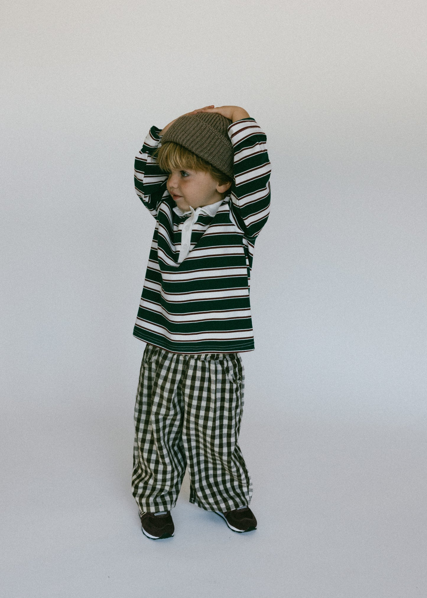 Soft Gingham Pants- Brown