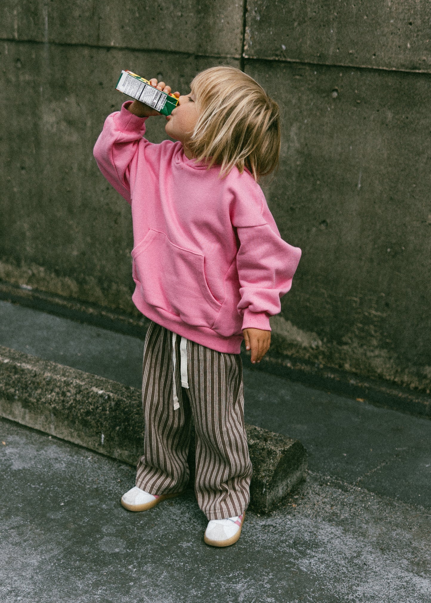 Striped Terry Pants- Brown