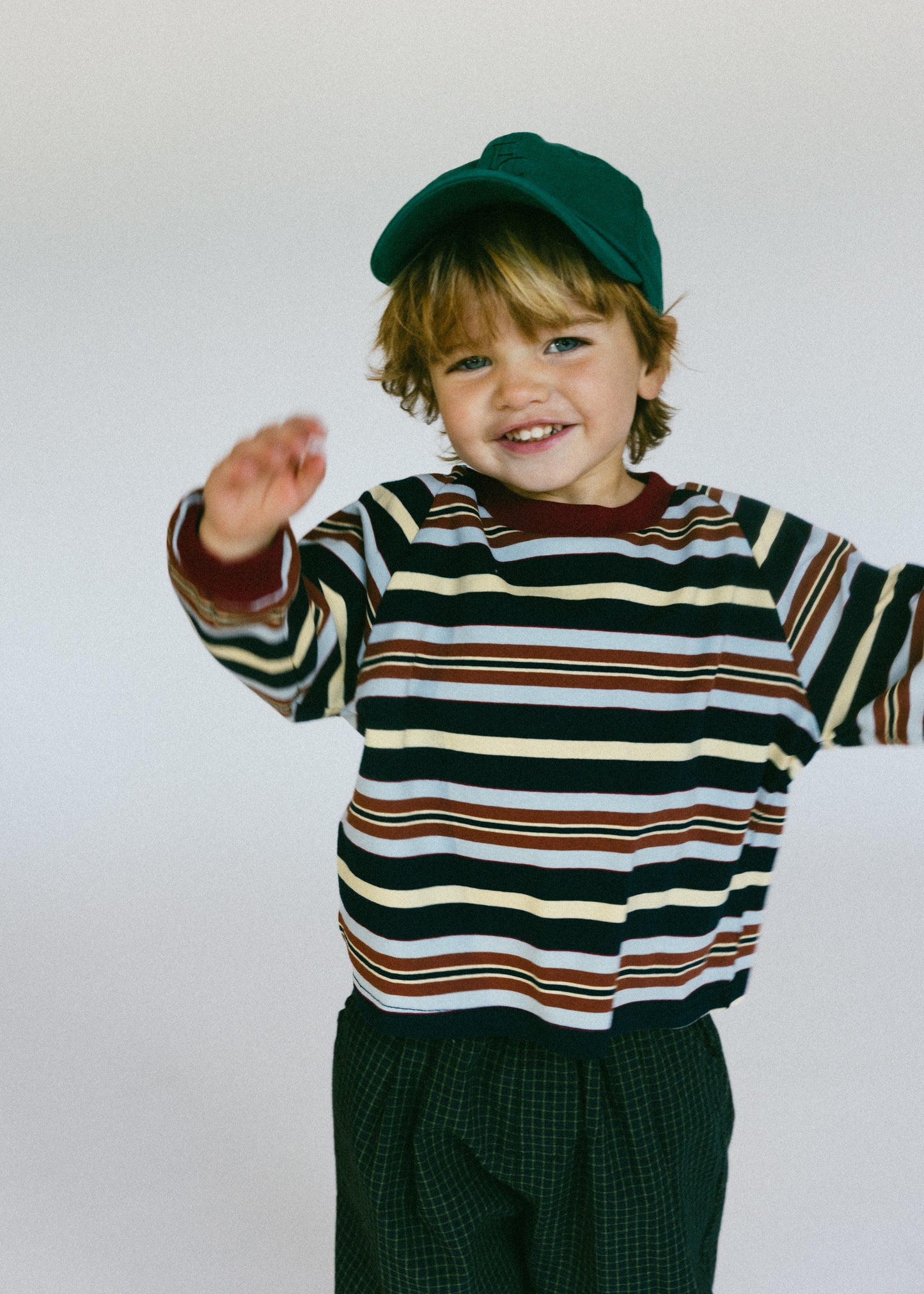 Retro Stripe Long Sleeve- Navy