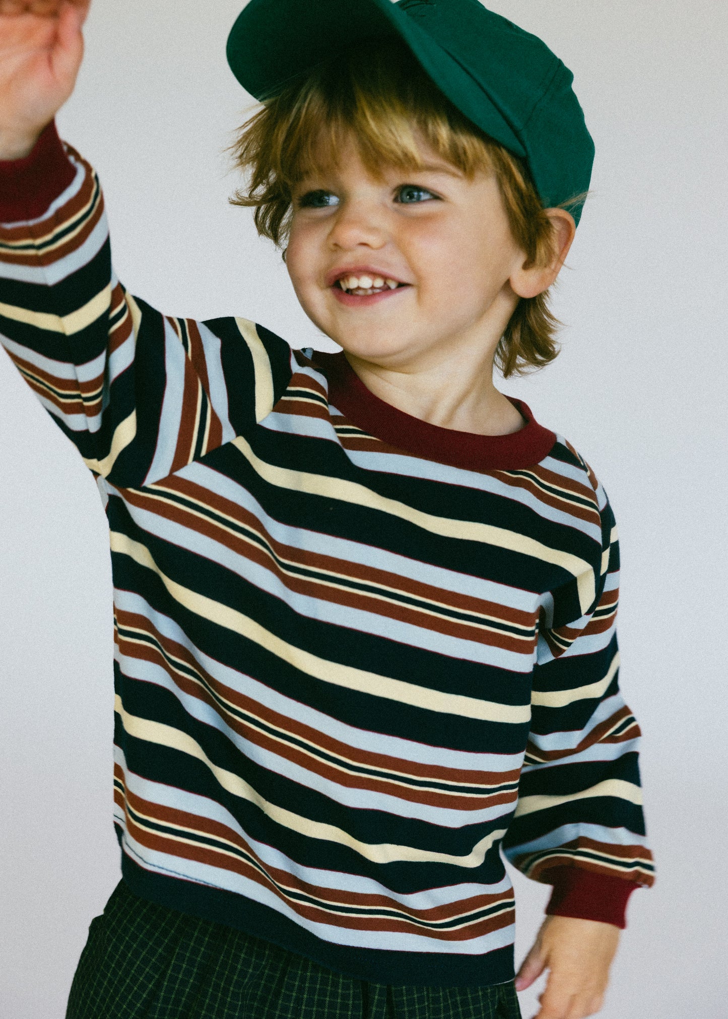 Retro Stripe Long Sleeve- Navy