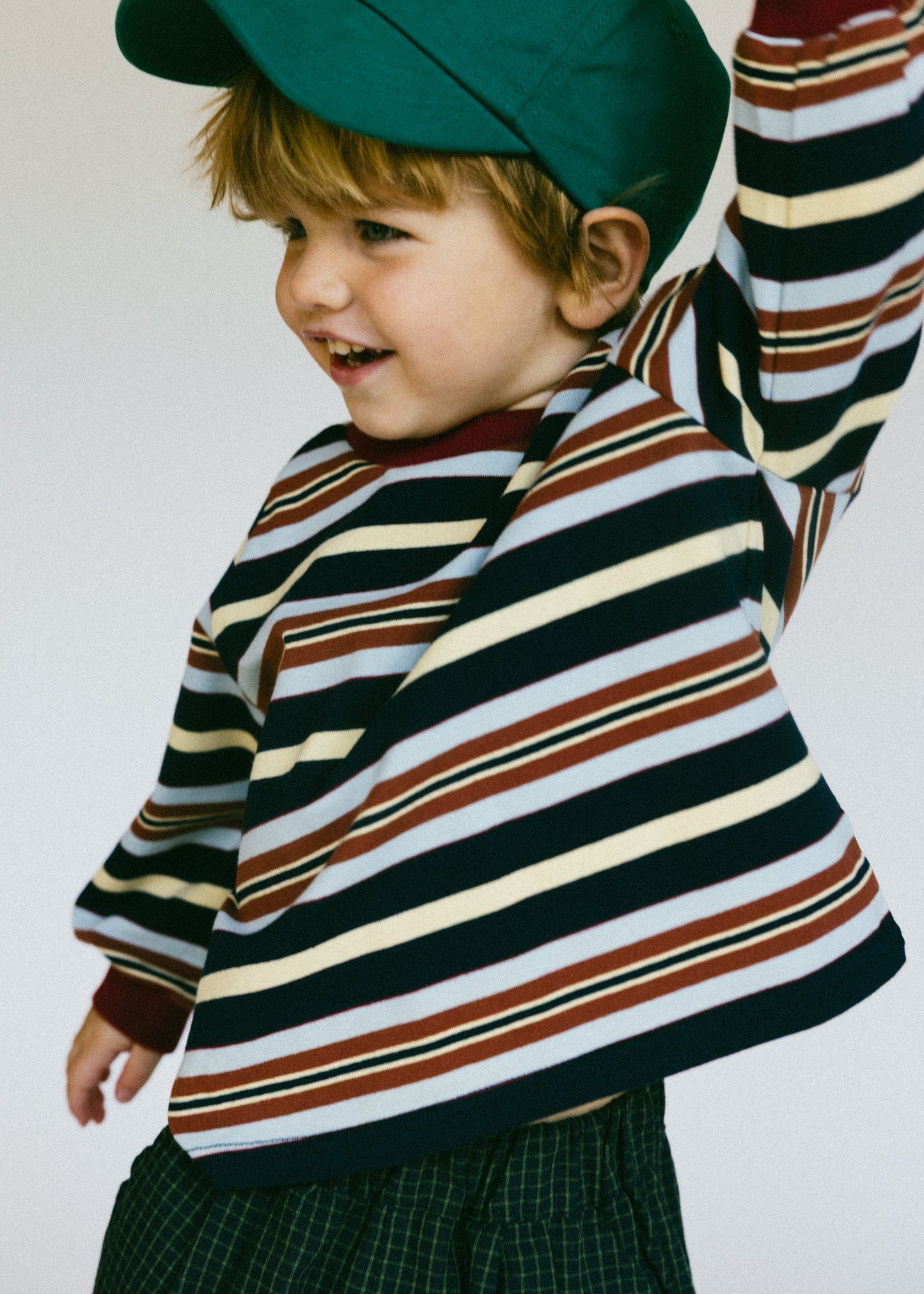 Retro Stripe Long Sleeve- Navy
