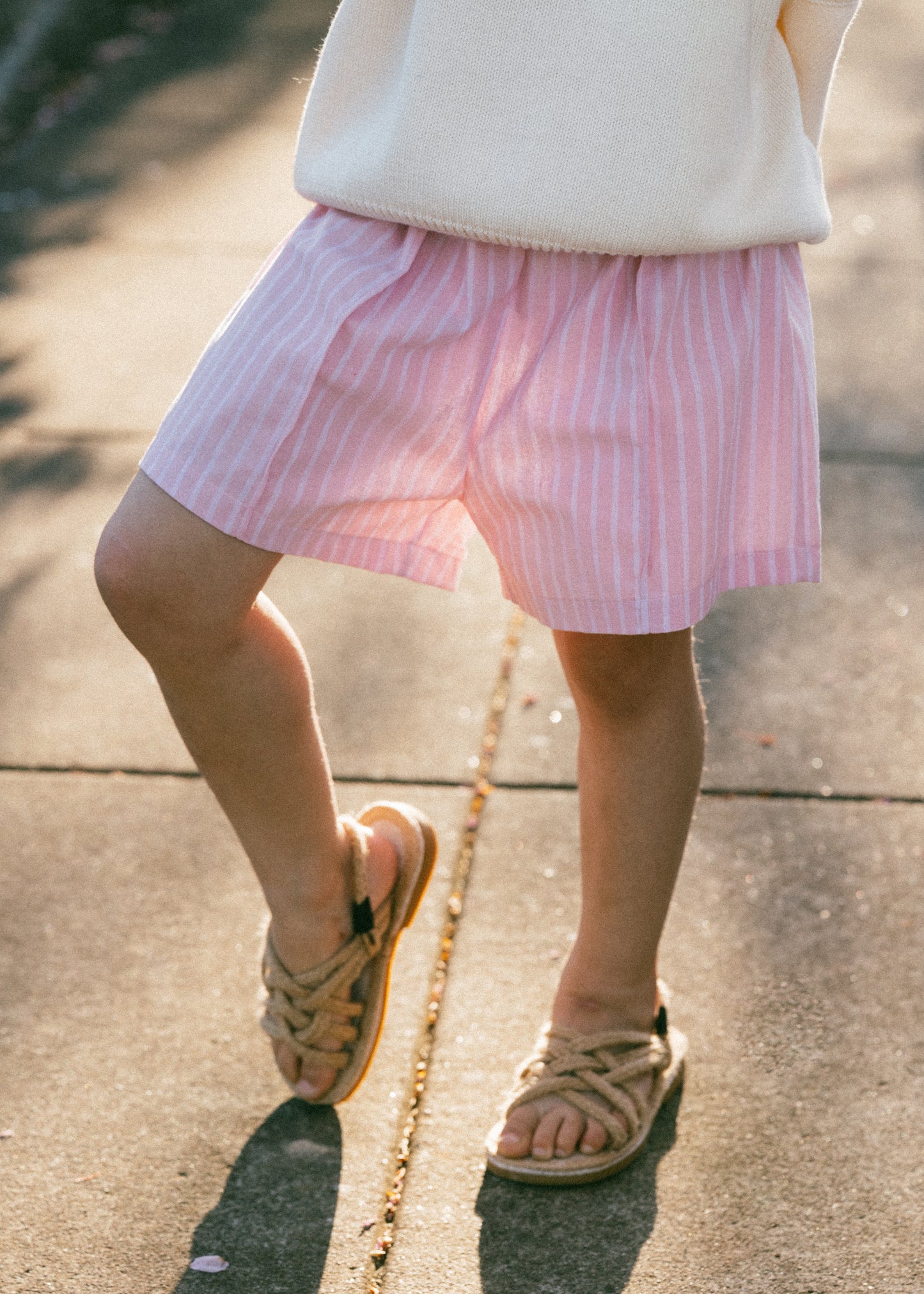 Striped Shorts- Pink