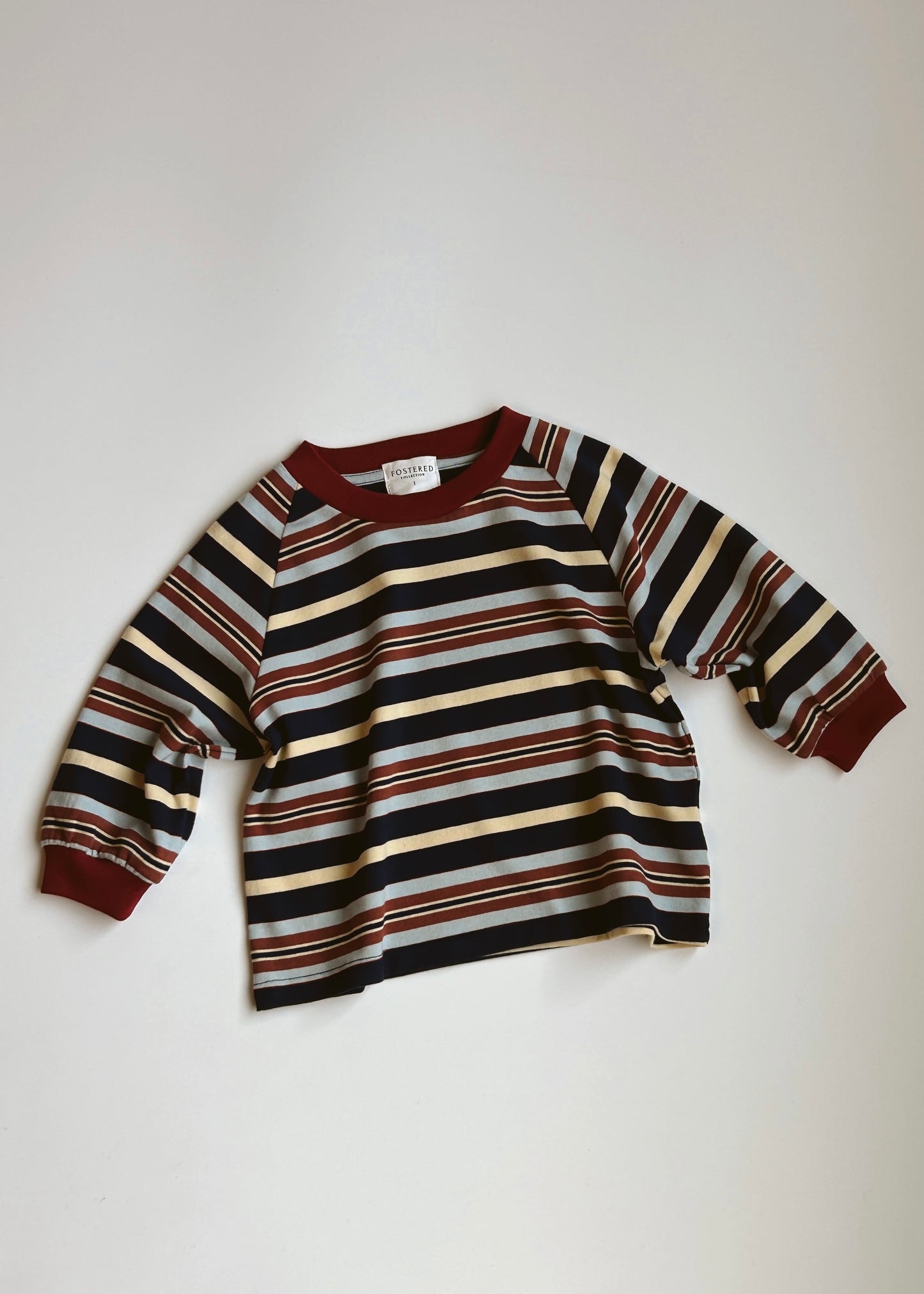 Retro Stripe Long Sleeve- Navy