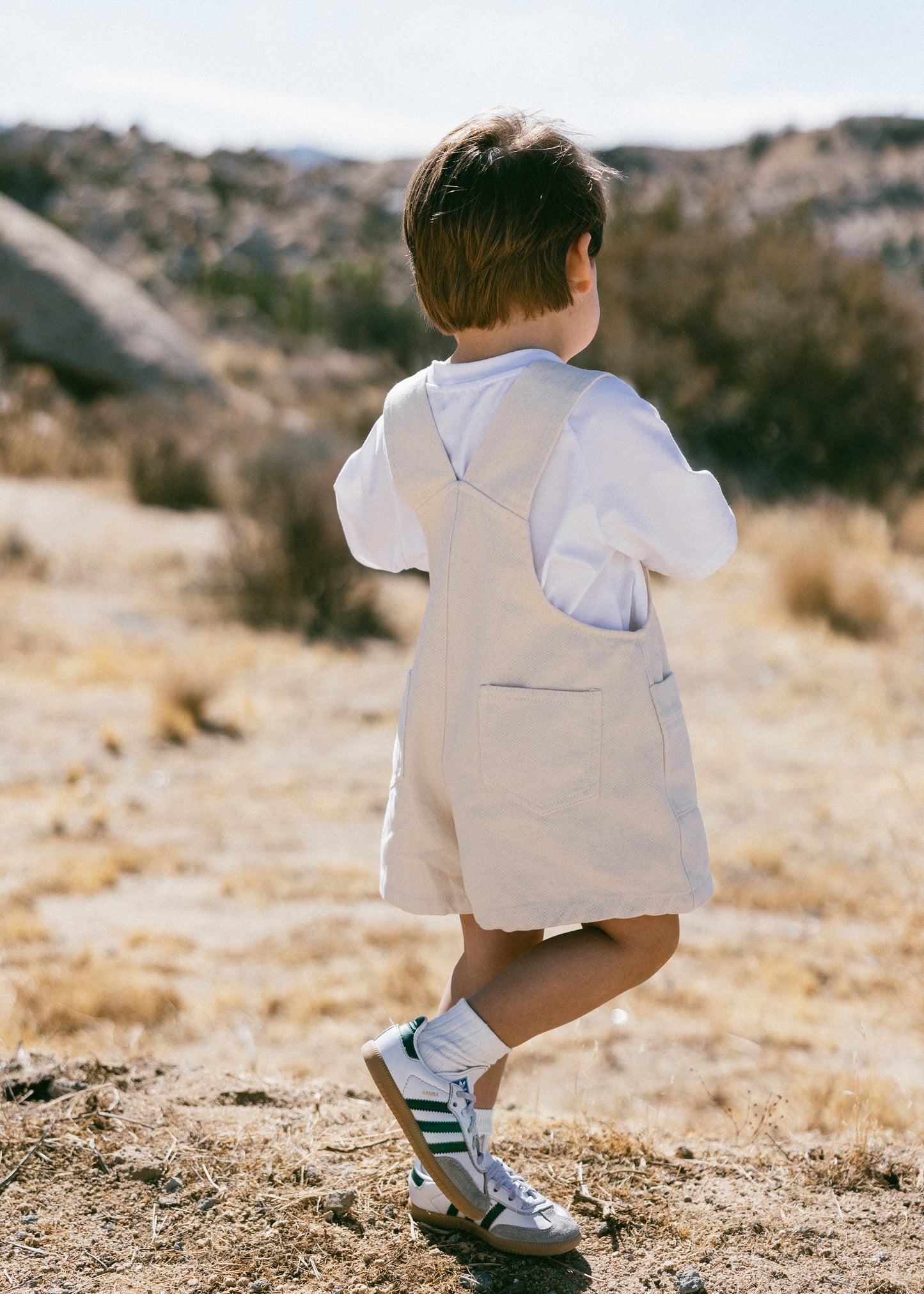 Shortalls- Speckled Cream