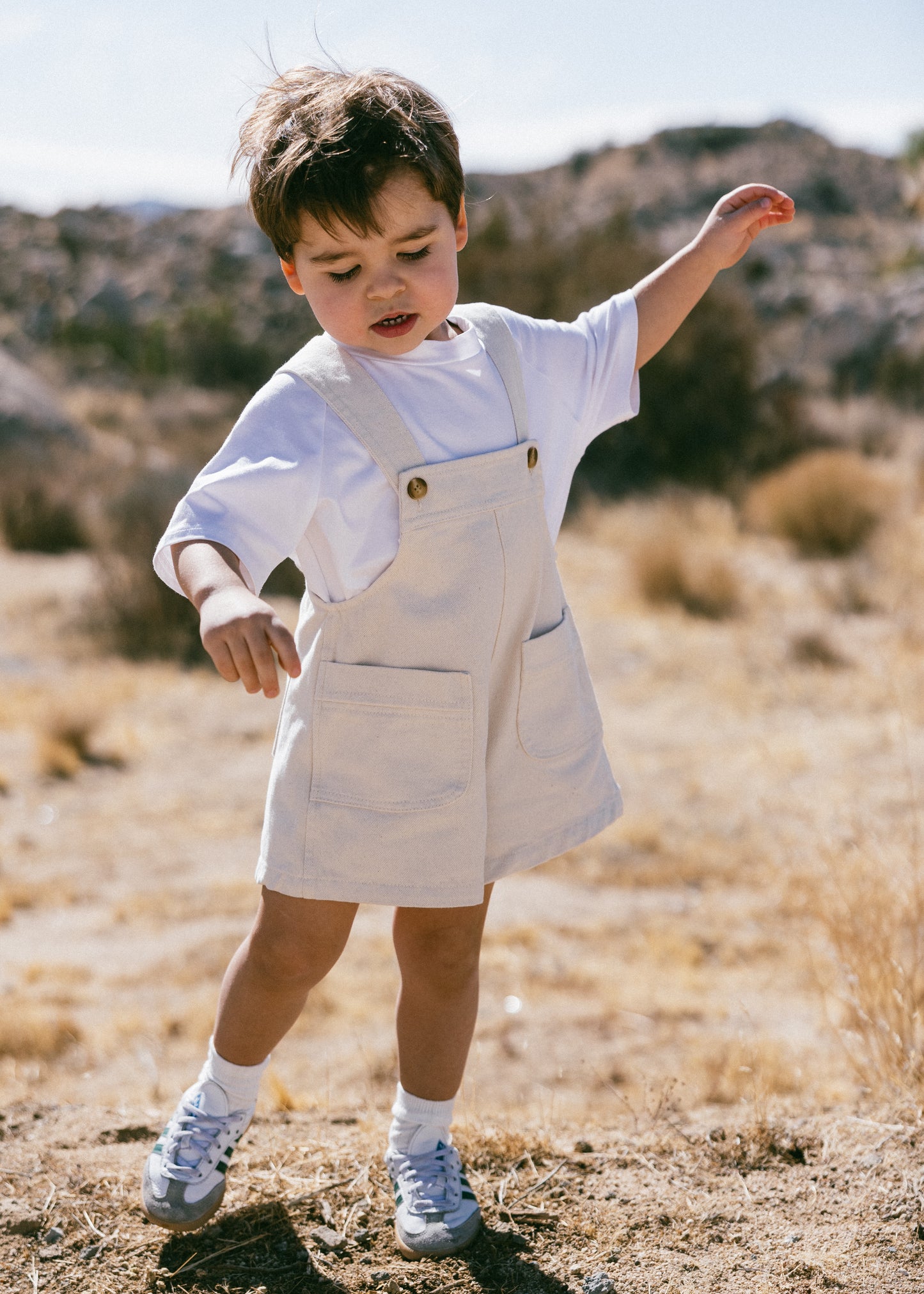 Shortalls- Speckled Cream