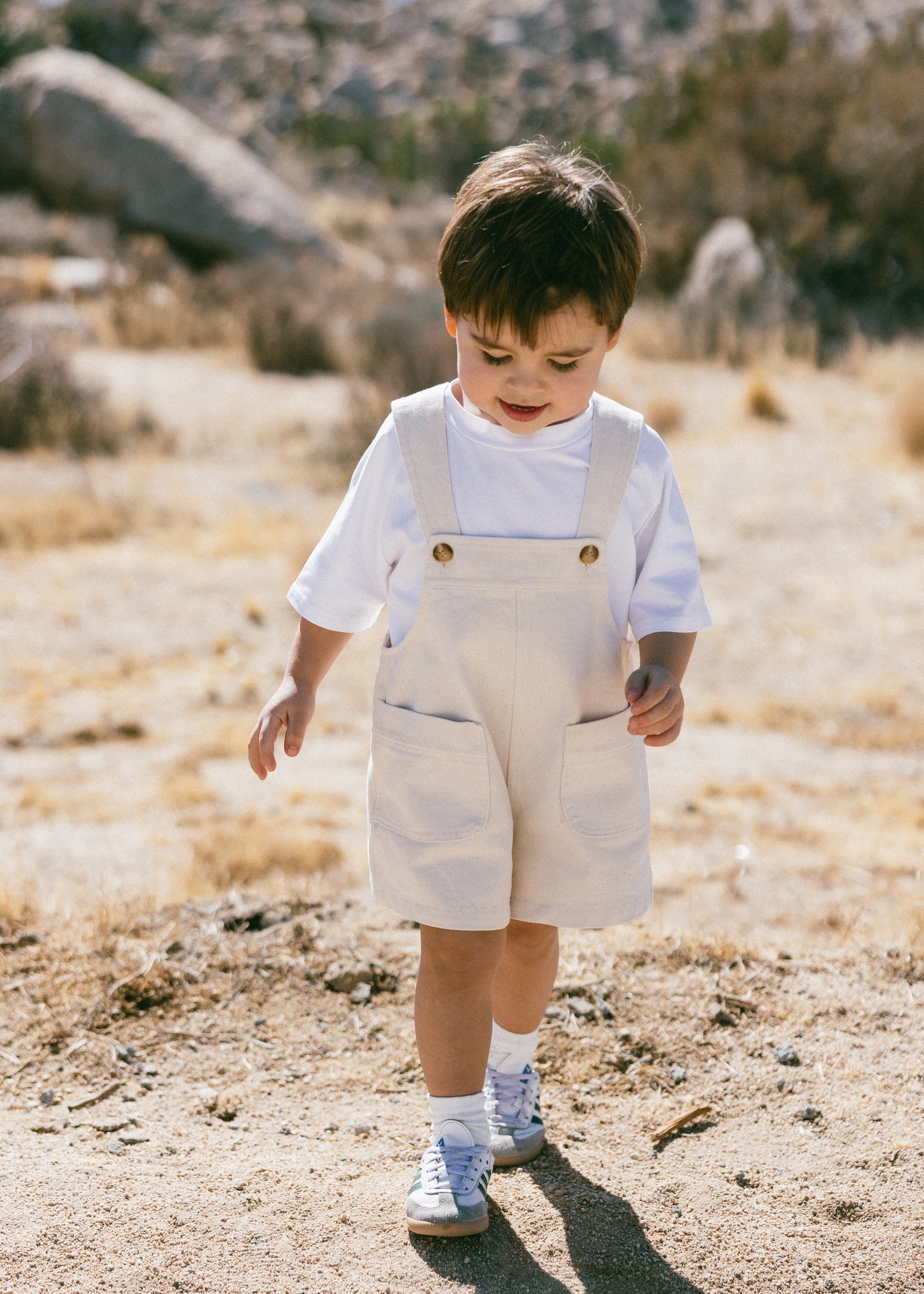 Shortalls- Speckled Cream