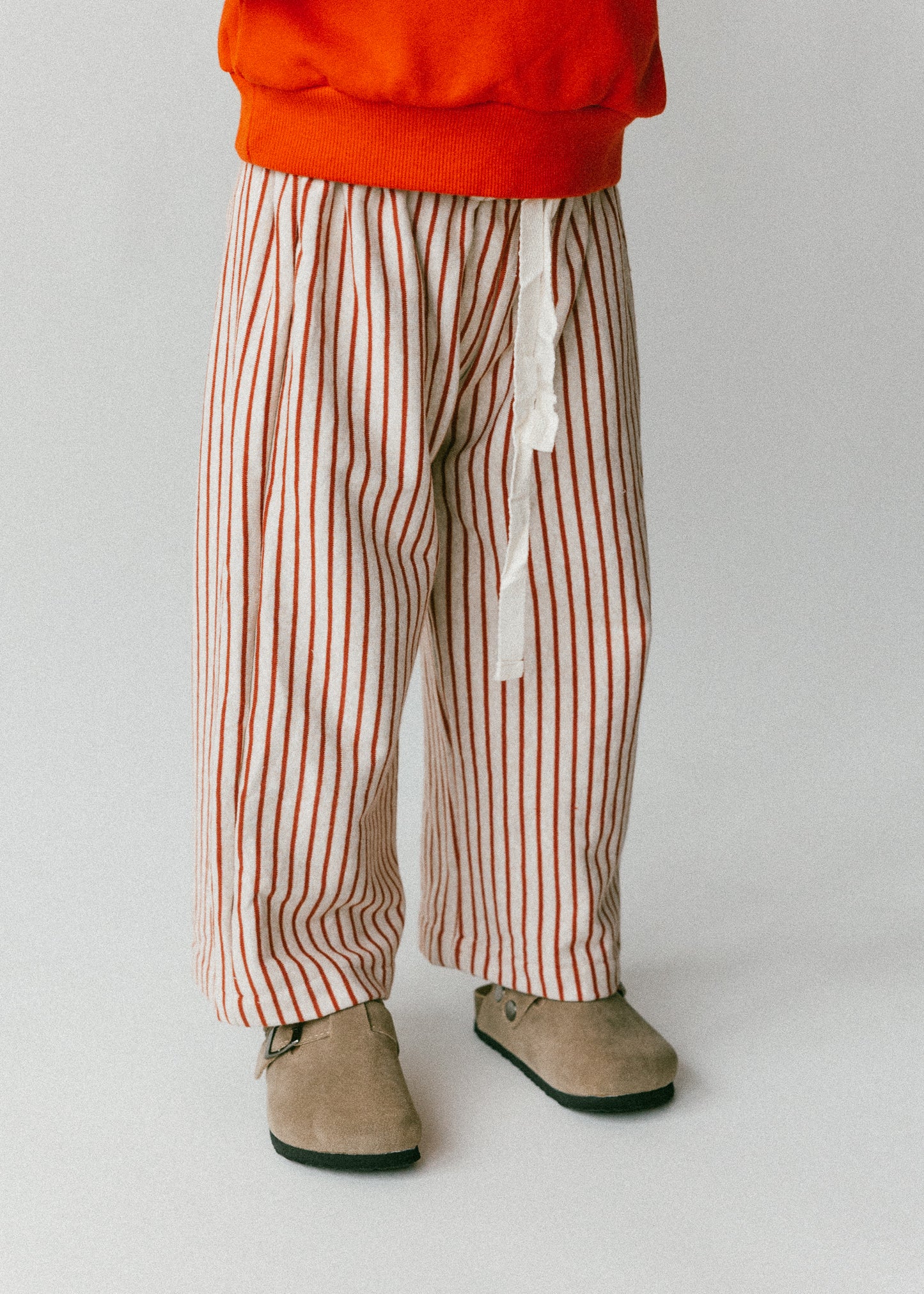 Stripe Pant- Red & Cream