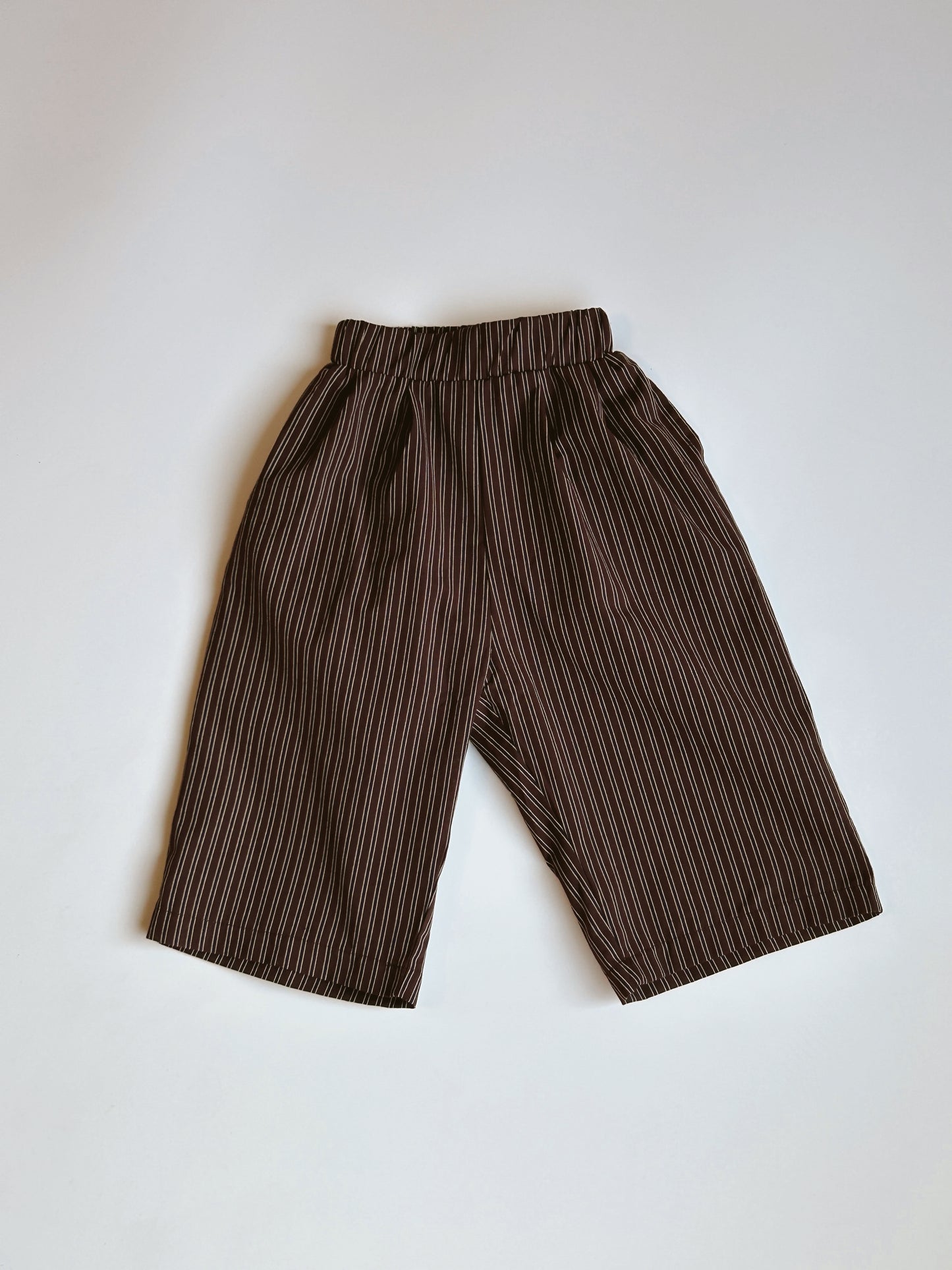 Lightweight Cotton Pants- Striped Brown