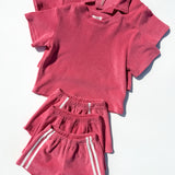Racer Terry Shorts- Raspberry